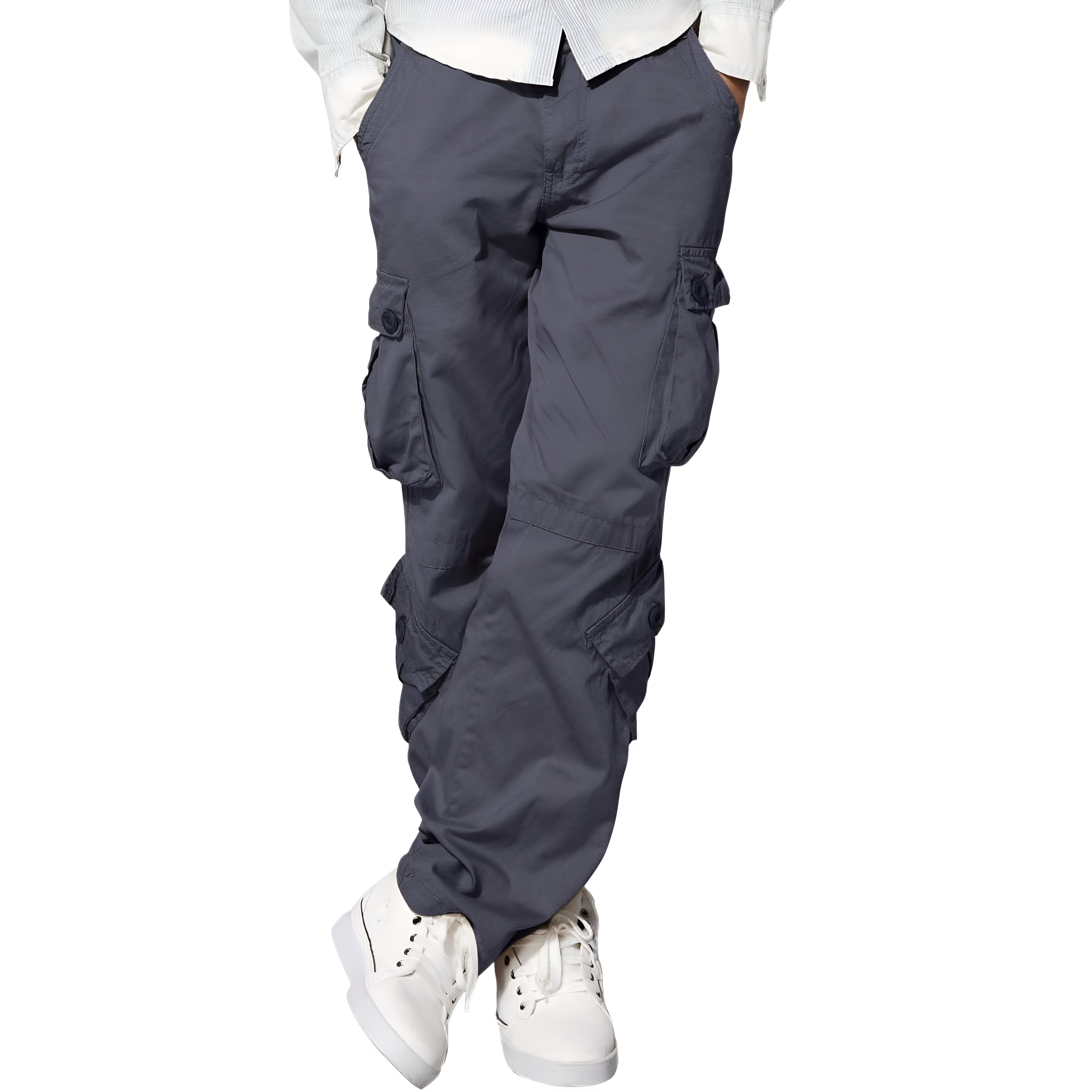 Cargo Pants With Multiple Pockets And Regular Fit For Men