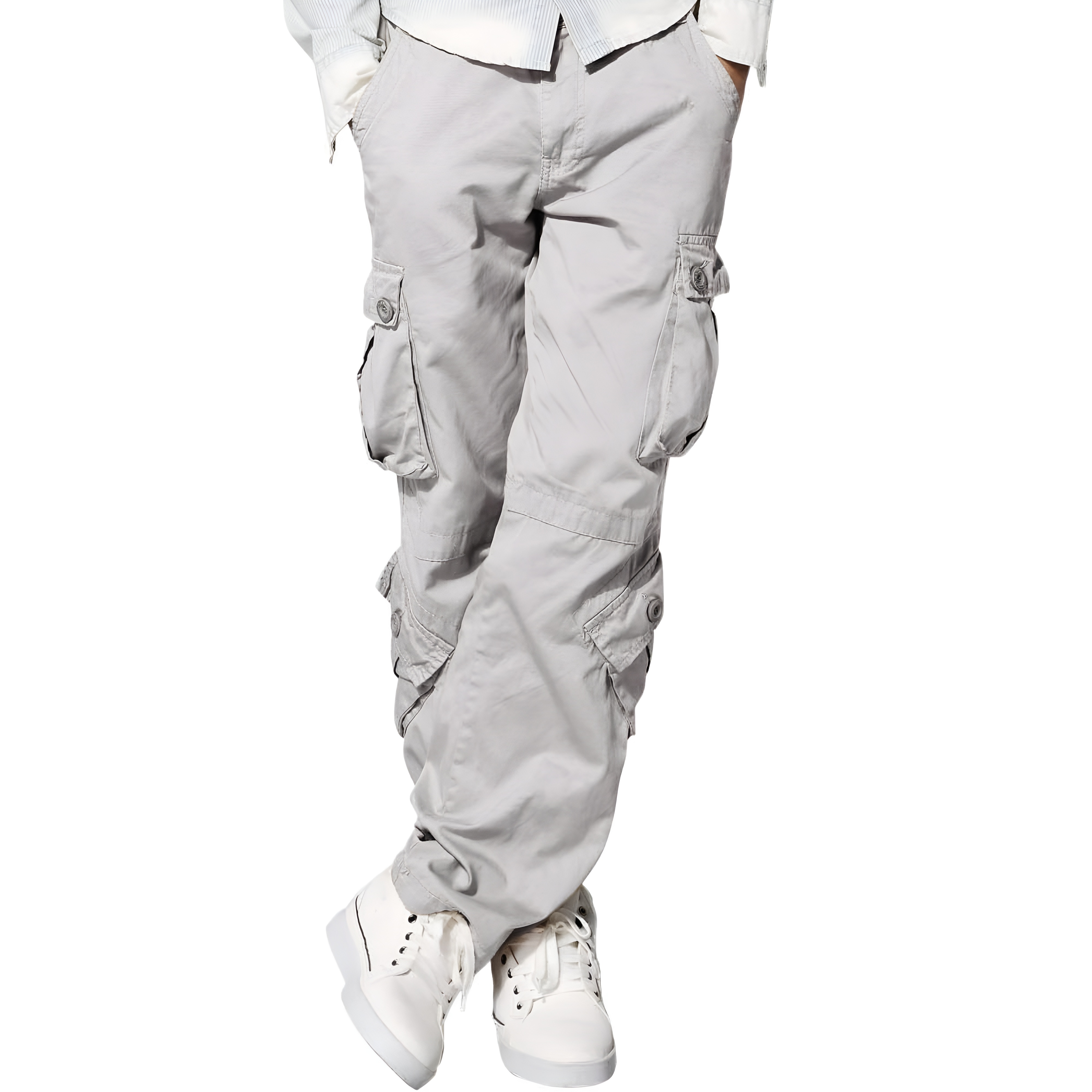 Cargo Pants With Multiple Pockets And Regular Fit For Men