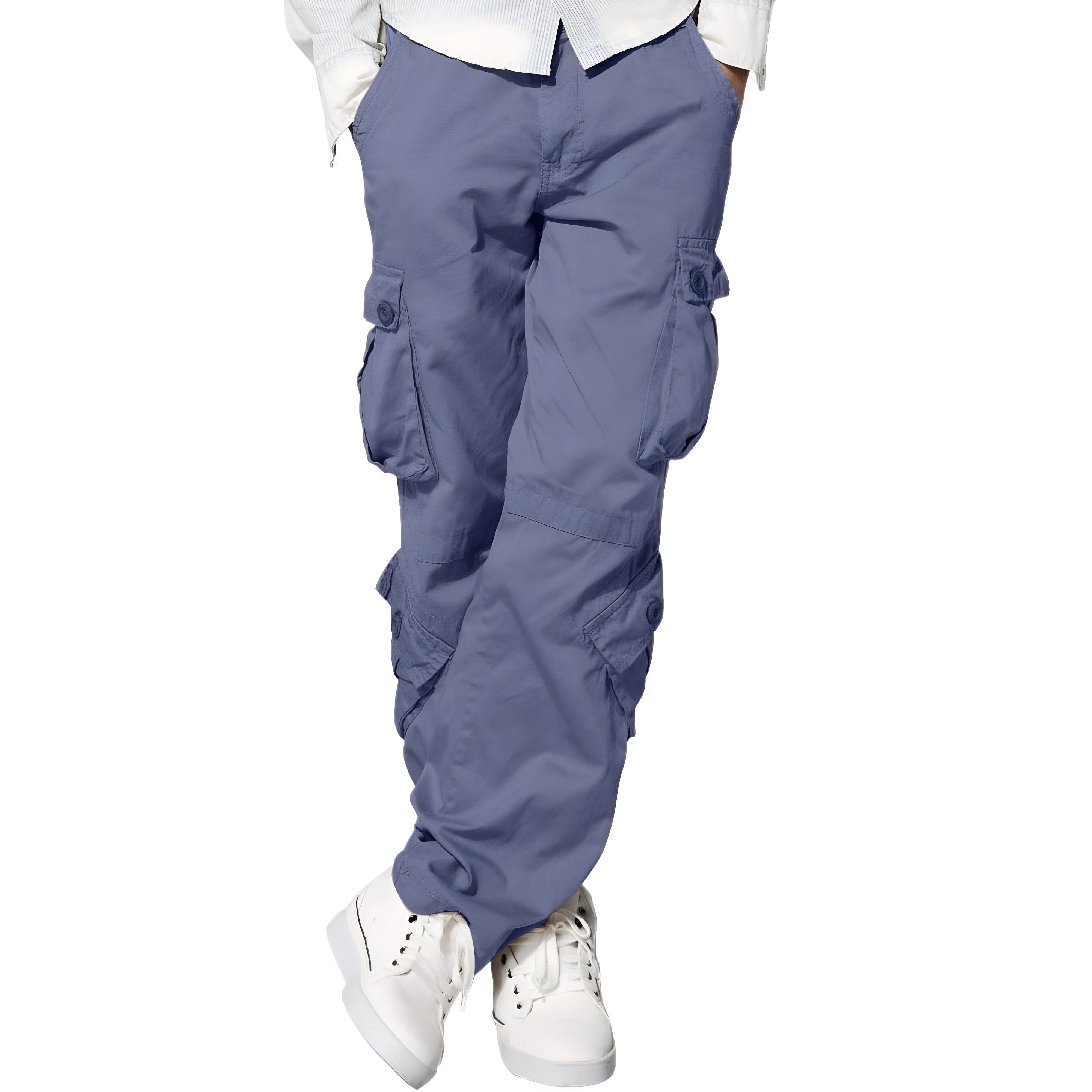 Cargo Pants With Multiple Pockets And Regular Fit For Men