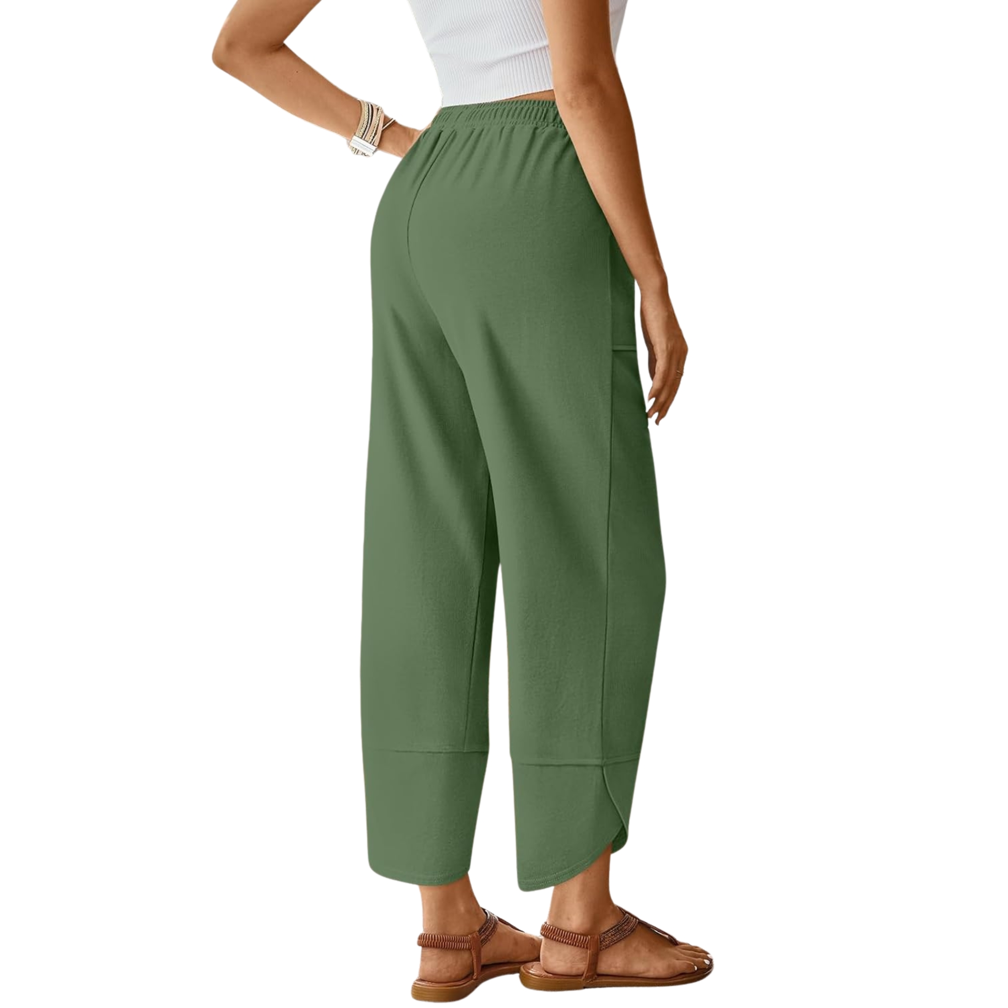 Soft And Casual Summer Wide Fit Pants With Pockets For Women