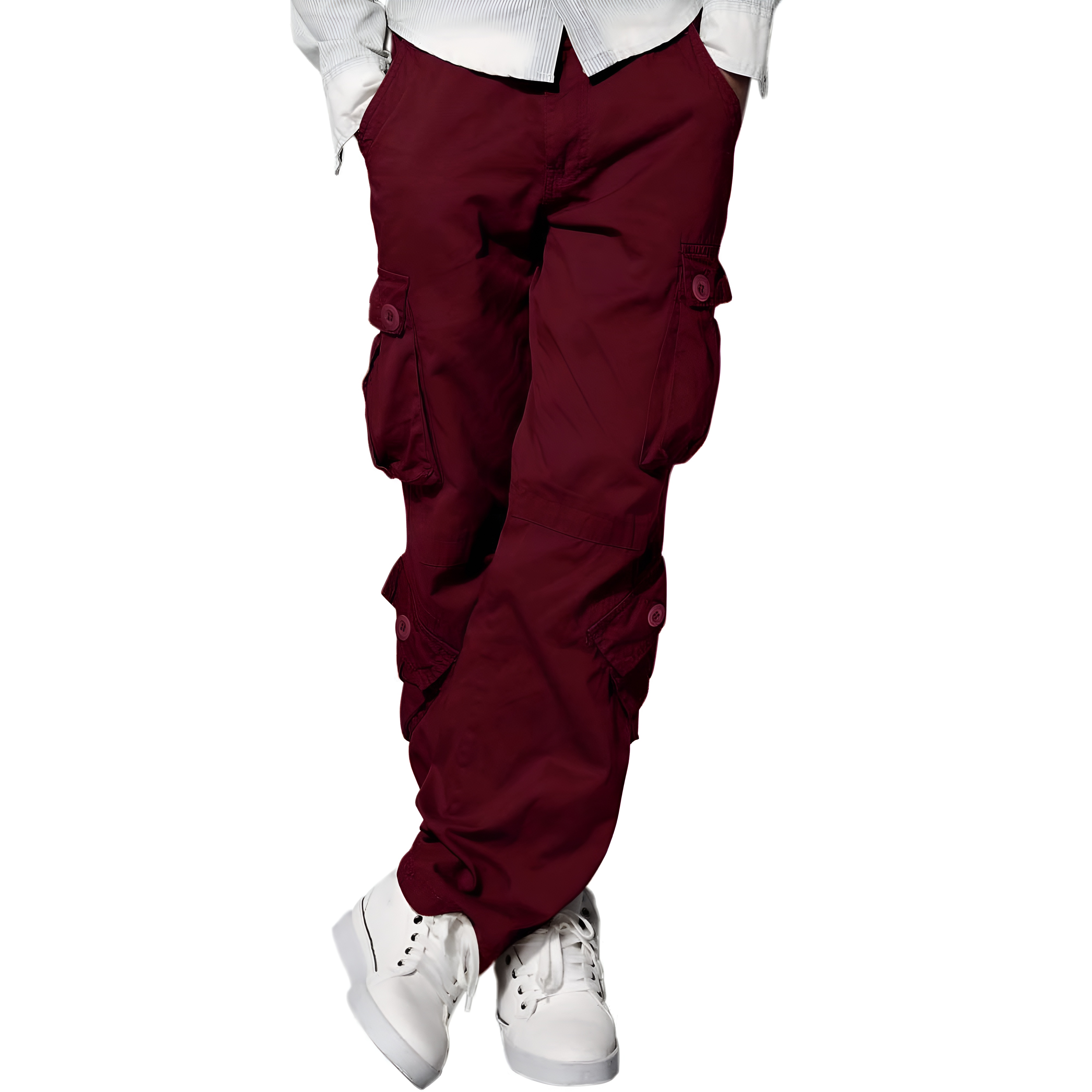Cargo Pants With Multiple Pockets And Regular Fit For Men