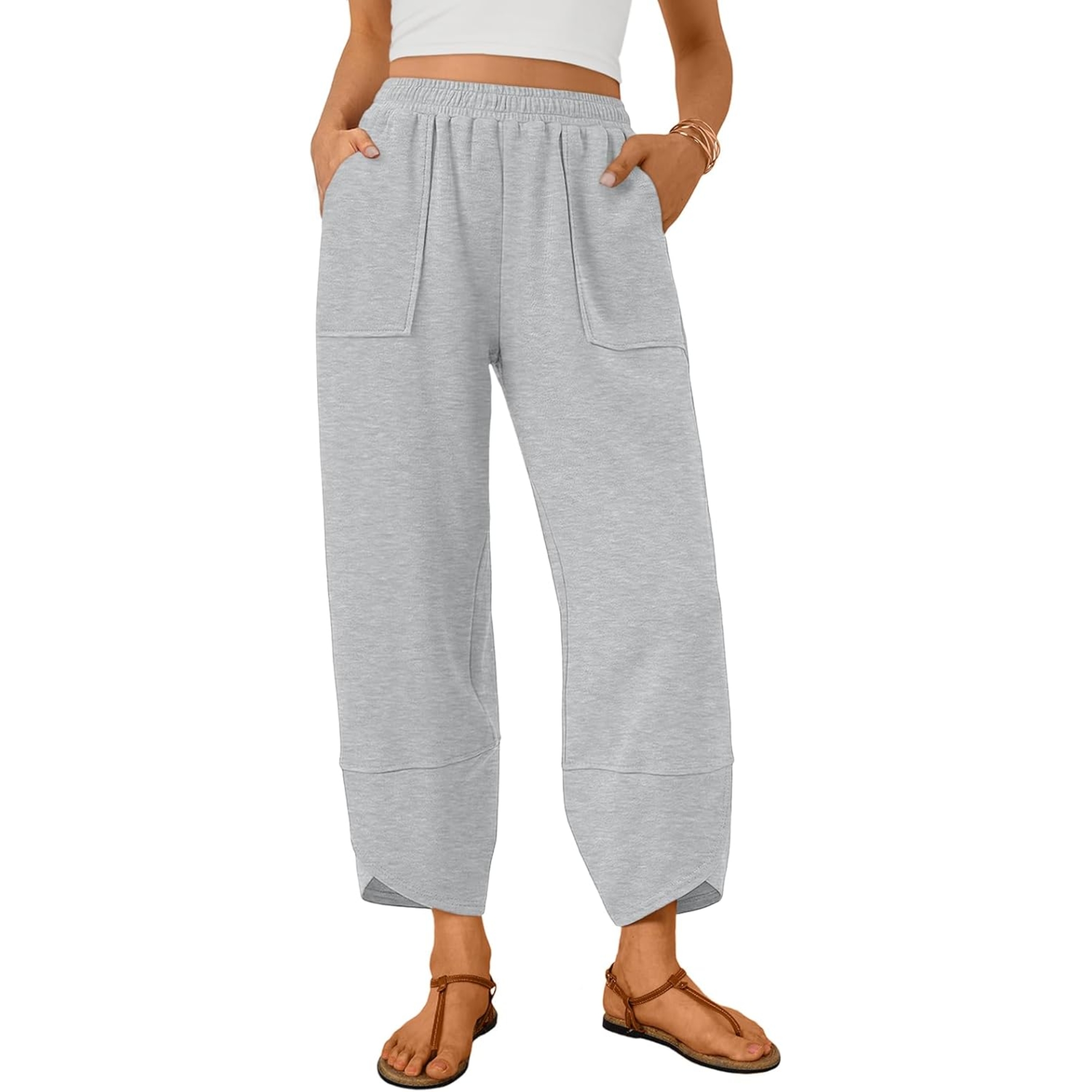 Soft And Casual Summer Wide Fit Pants With Pockets For Women