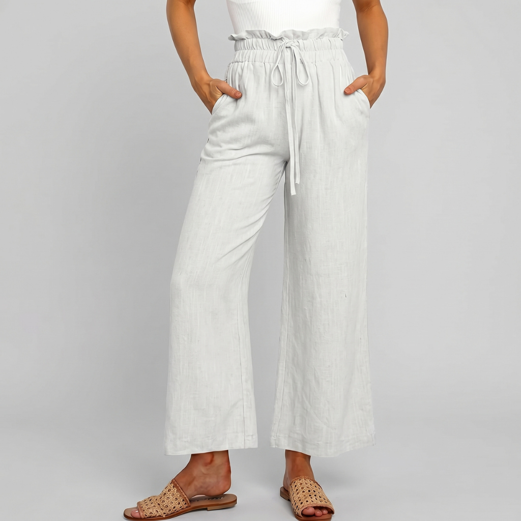 Summer And Casual Wear Loose Boho Wide Cropped Palazzo Pants For Women