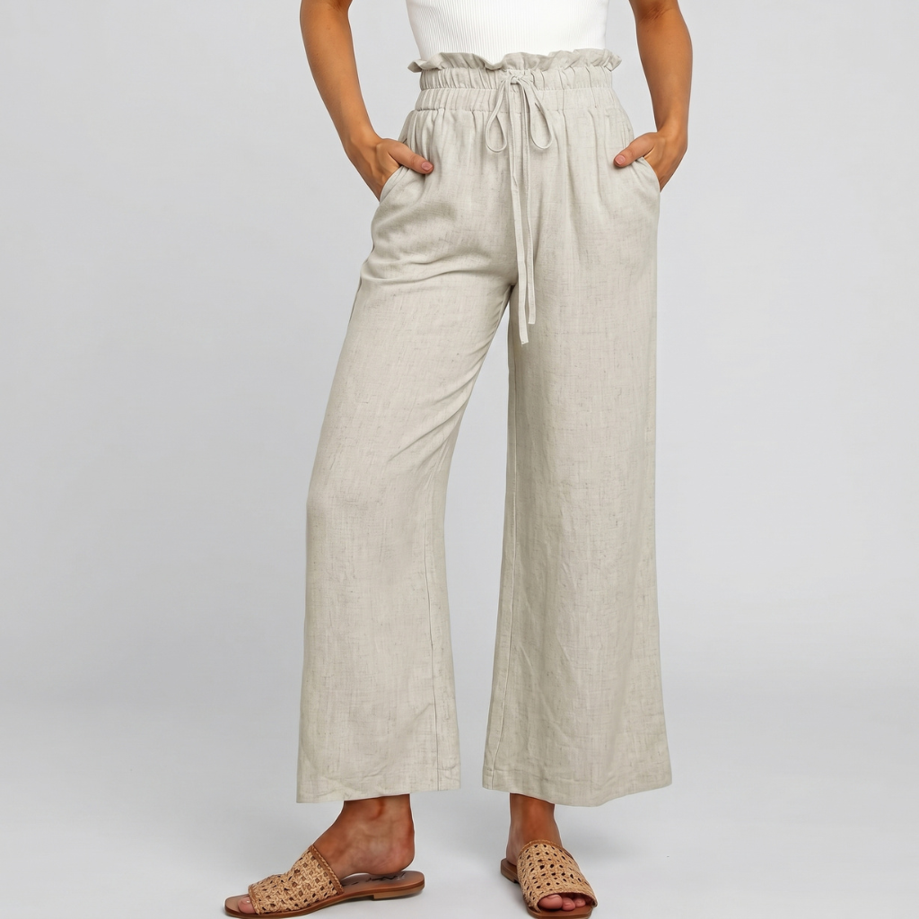 Summer And Casual Wear Loose Boho Wide Cropped Palazzo Pants For Women