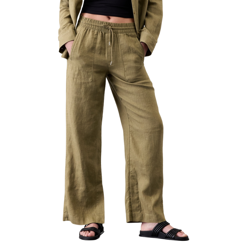 Retreat Linen High Rise Wide Leg Pant