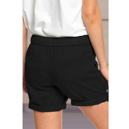 Solid Color Straight Leg Casual Shorts-My Comfy Pant