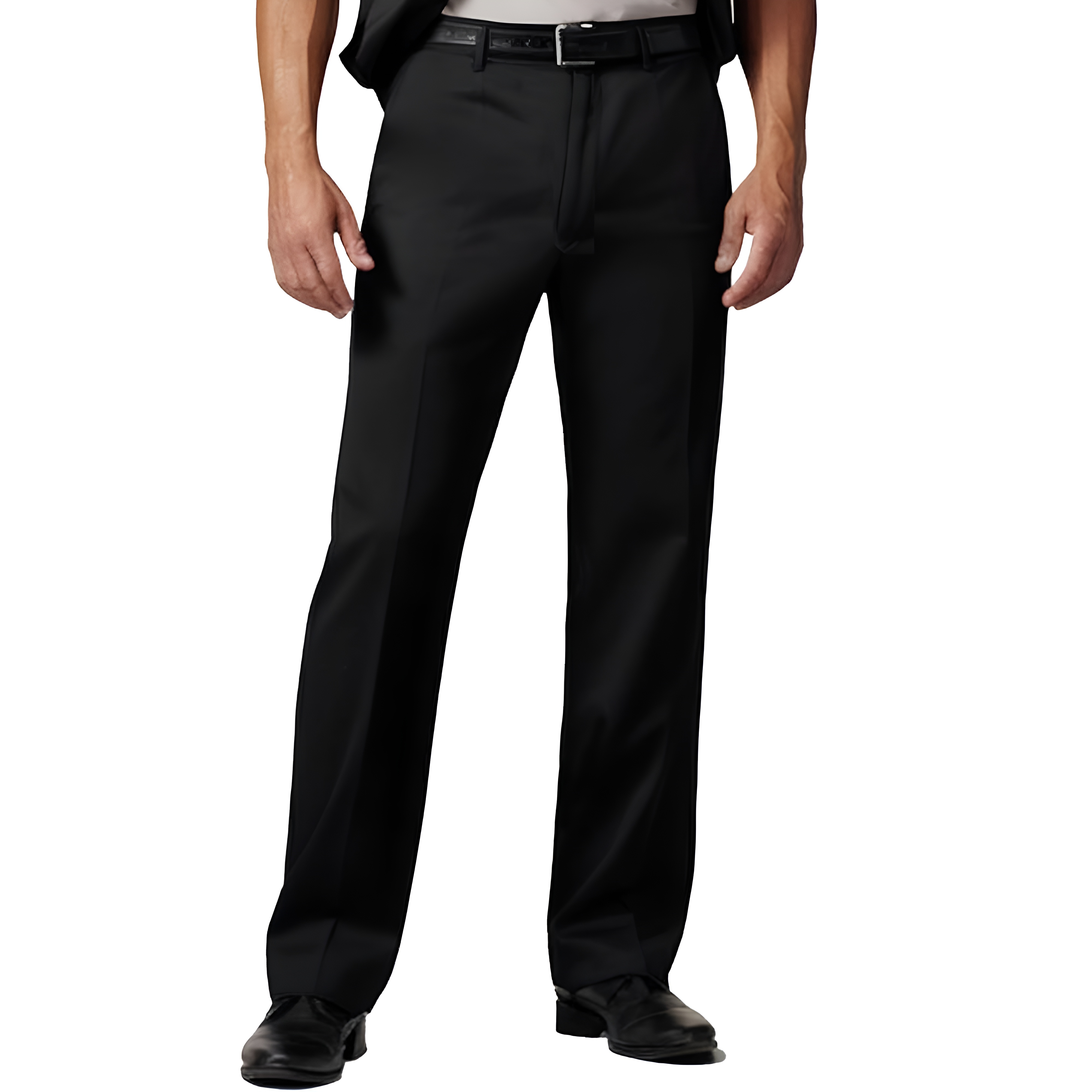 Stretch Dress Pants With Four Pocket Design And Zipper Closure For Men