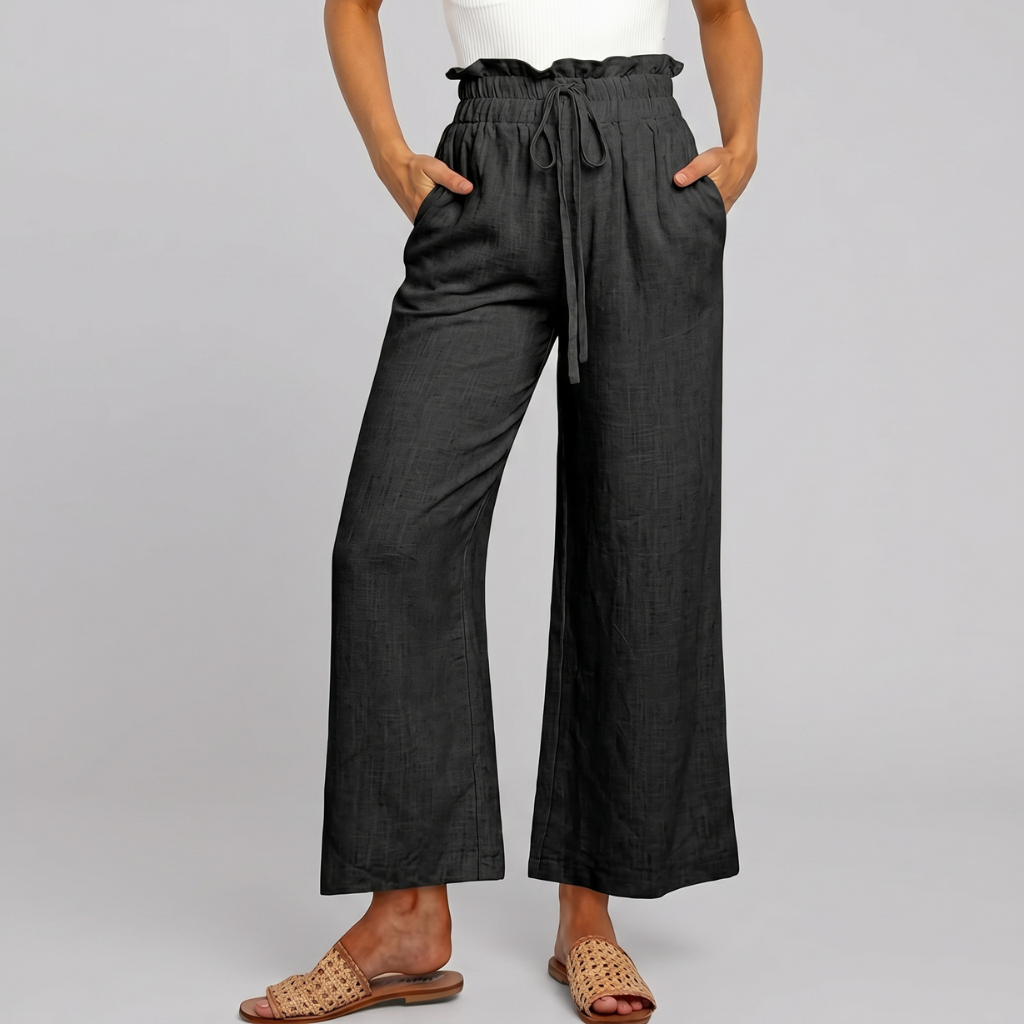 Summer And Casual Wear Loose Boho Wide Cropped Palazzo Pants For Women