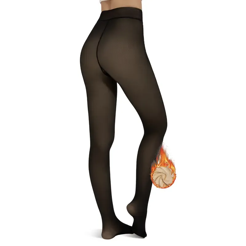 Tournesol Fleece Lined Tights One-Lined Seams