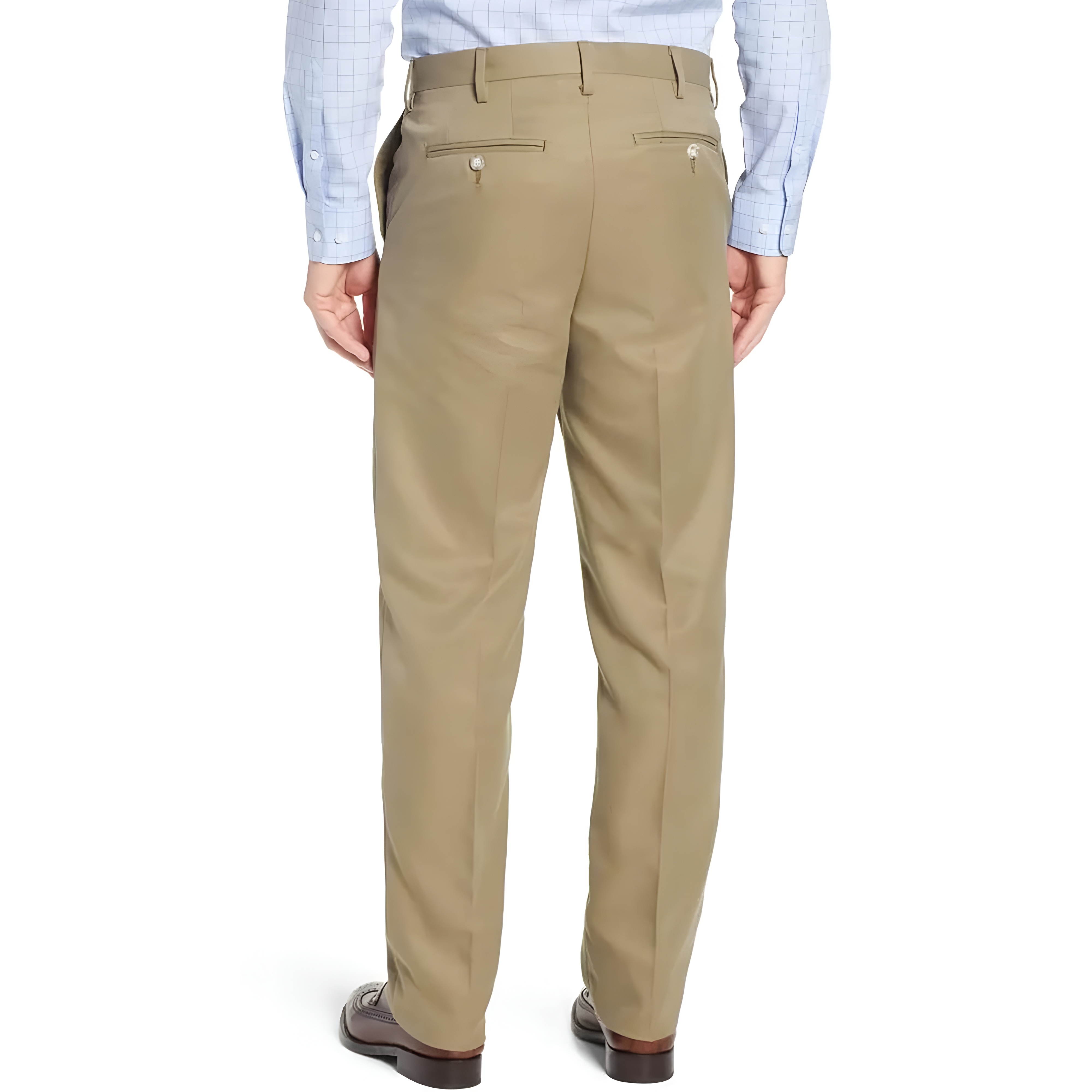 Stretch Dress Pants With Four Pocket Design And Zipper Closure For Men