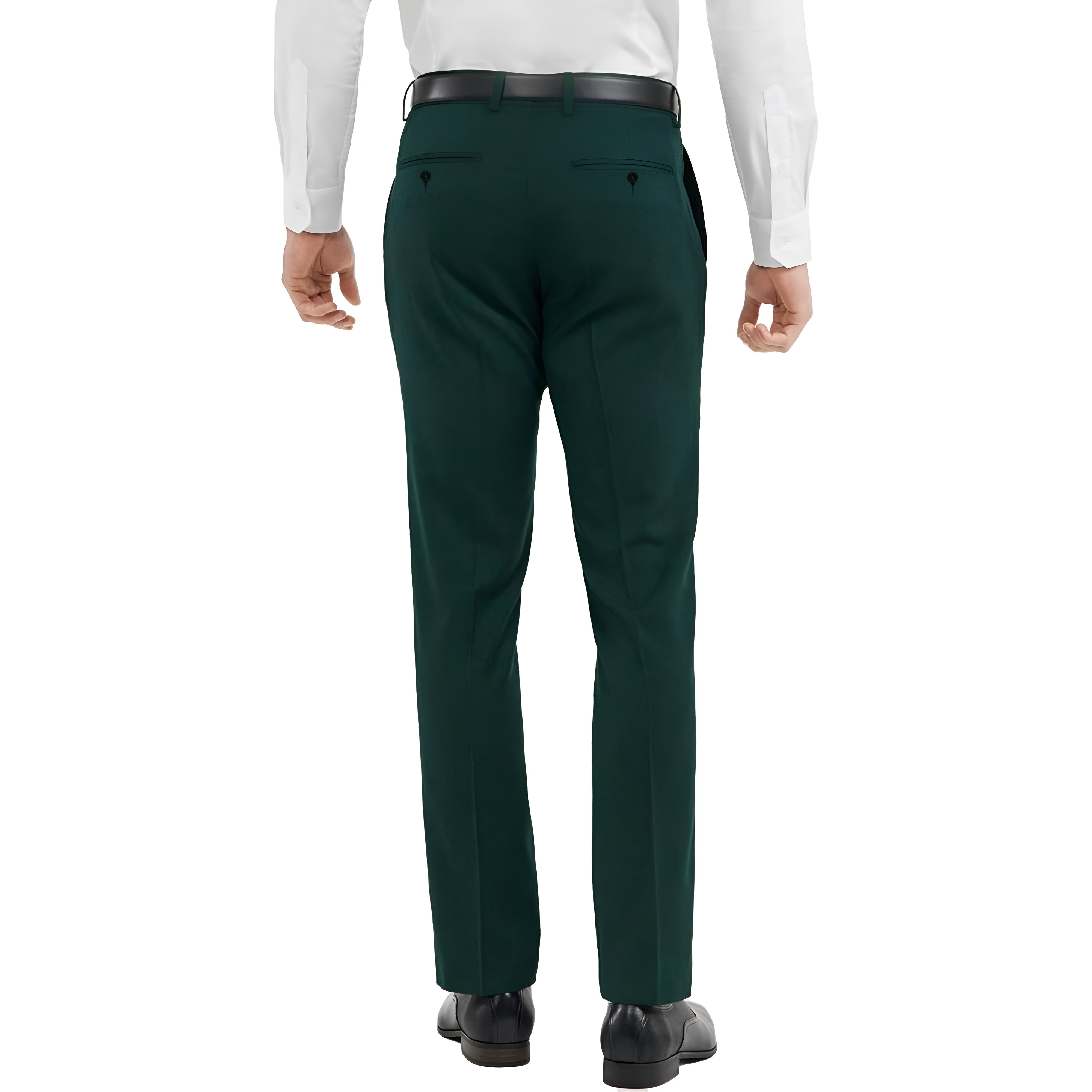Stretch Dress Pants With Four Pocket Design And Zipper Closure For Men
