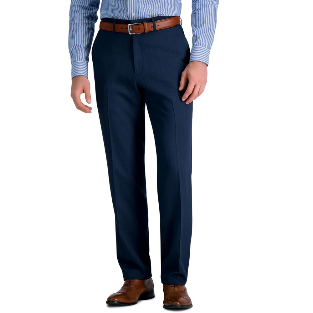 Straight Fit Dress Pants With Flat Front Style For Men
