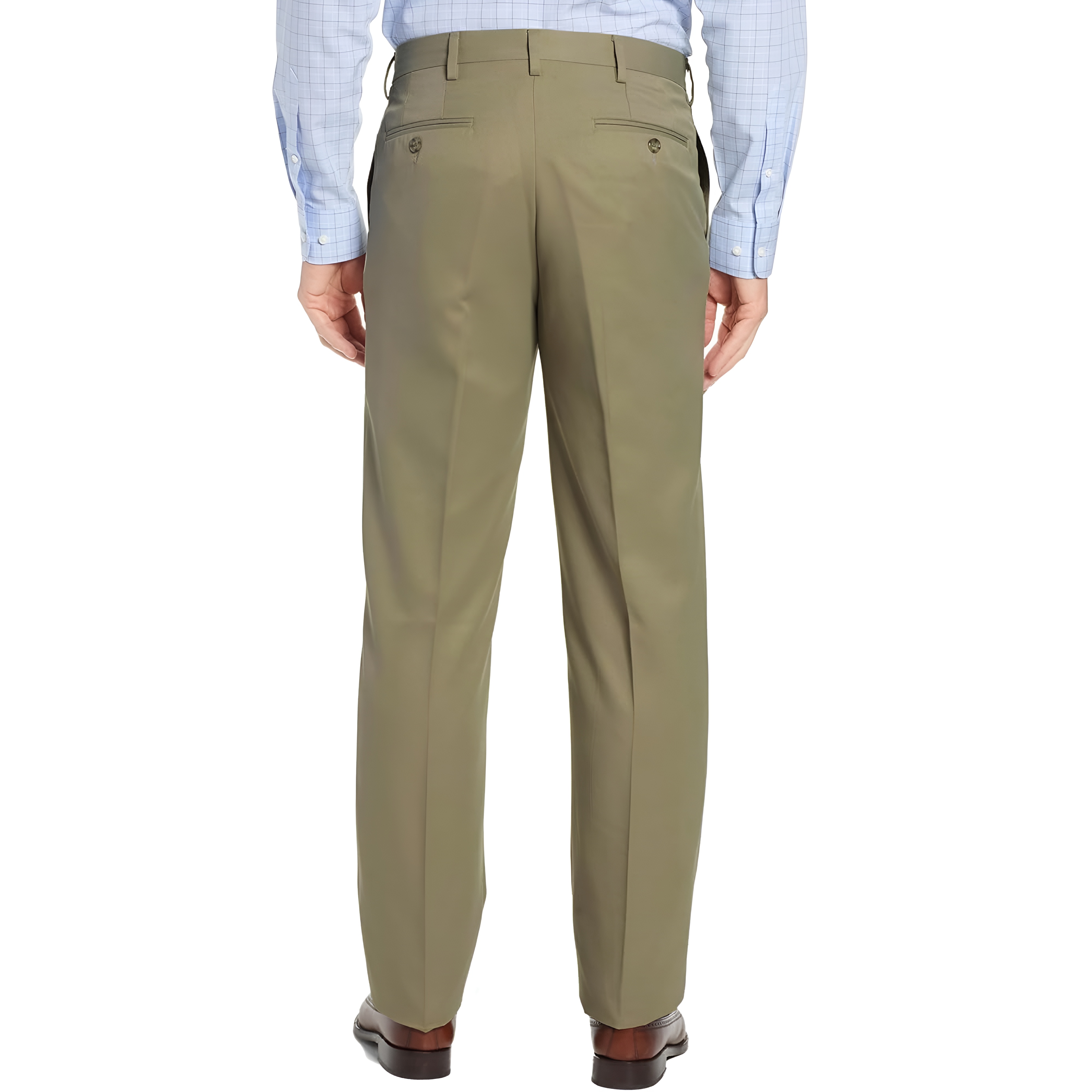 Stretch Dress Pants With Four Pocket Design And Zipper Closure For Men