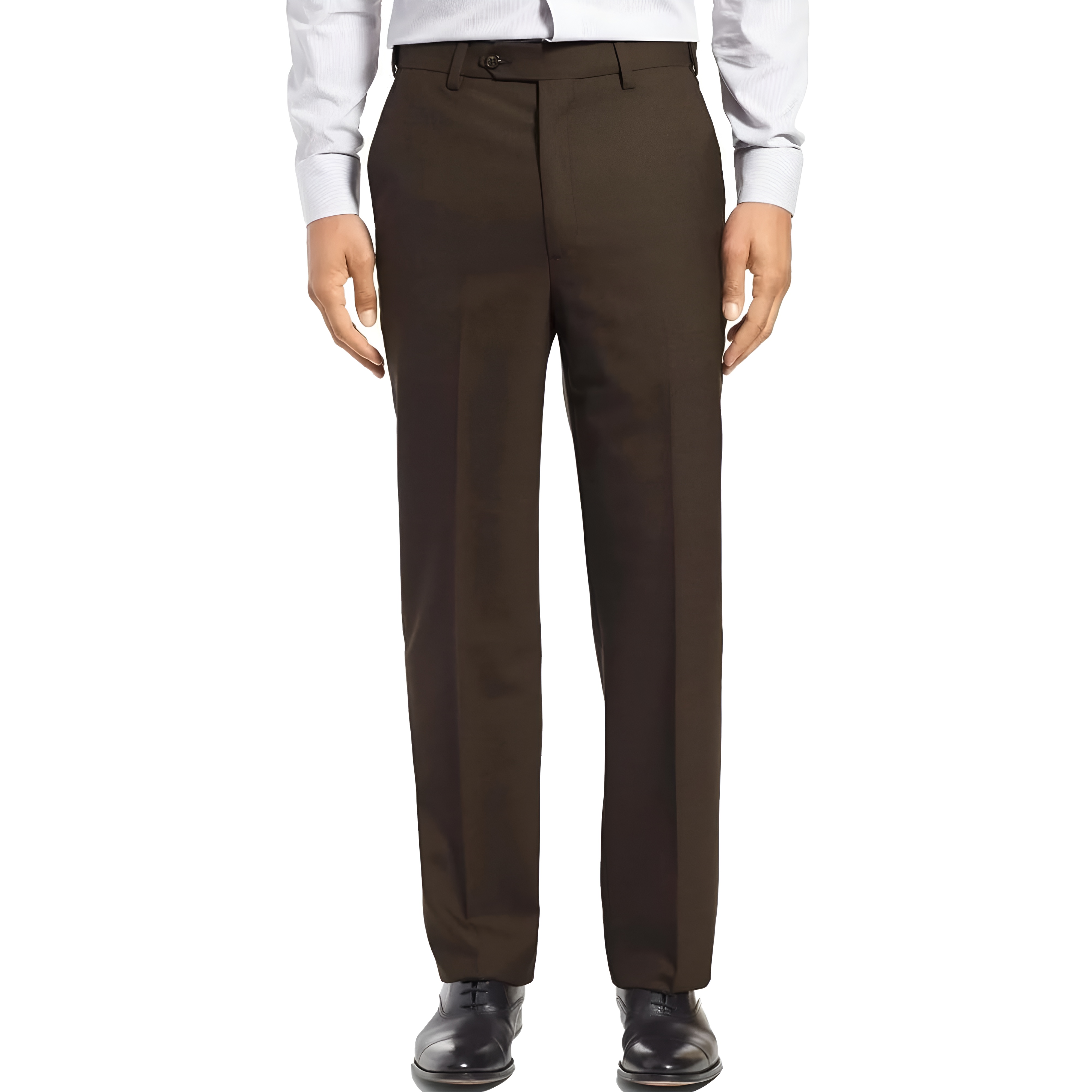 Stretch Dress Pants With Four Pocket Design And Zipper Closure For Men