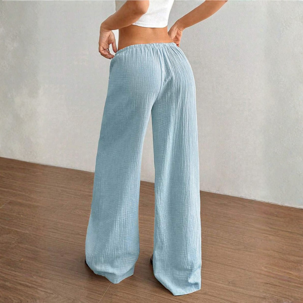 Casual Straight Low Rise Pants For Women