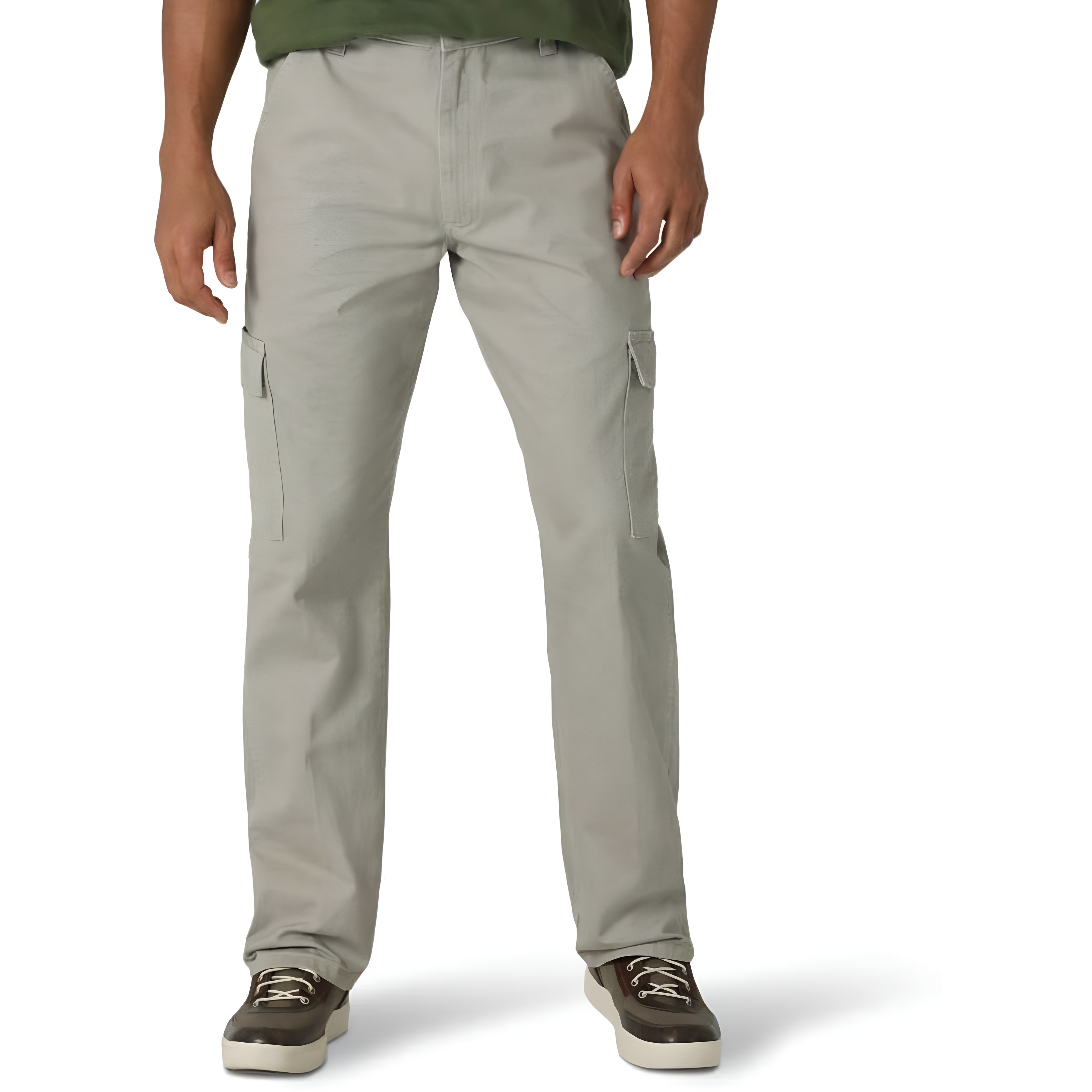 Utility Cargo Pants With Side Flap Pockets And Zipper Closure For Men