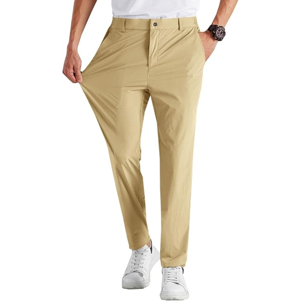 Slim Fit Golf Pants With Stretch Comfort And Cropped Style For MenSlim Fit Golf Pants With Stretch Comfort And Cropped Style For Men - Image 14