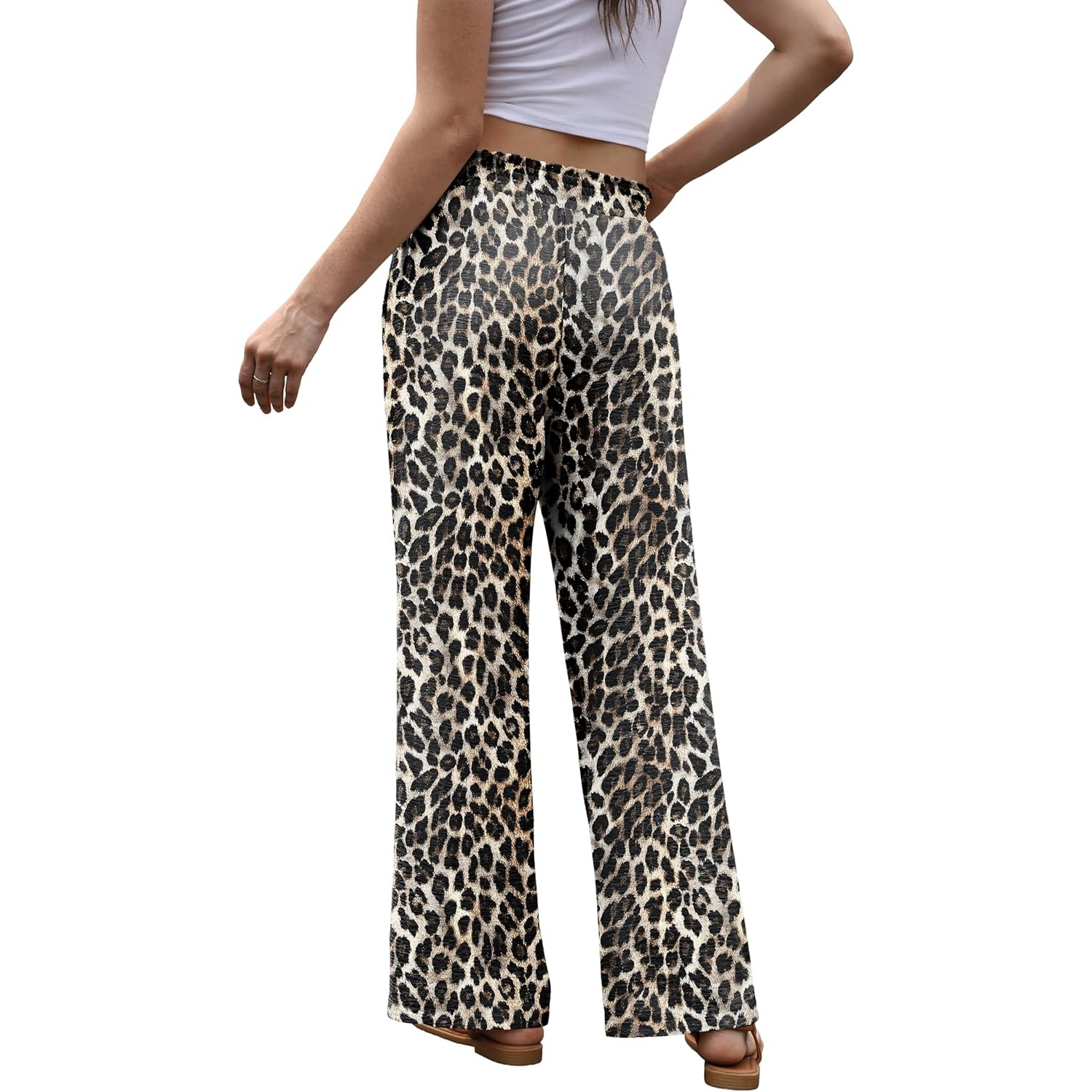High Rise Flowy Palazzo Wide Pants Woman For Women
