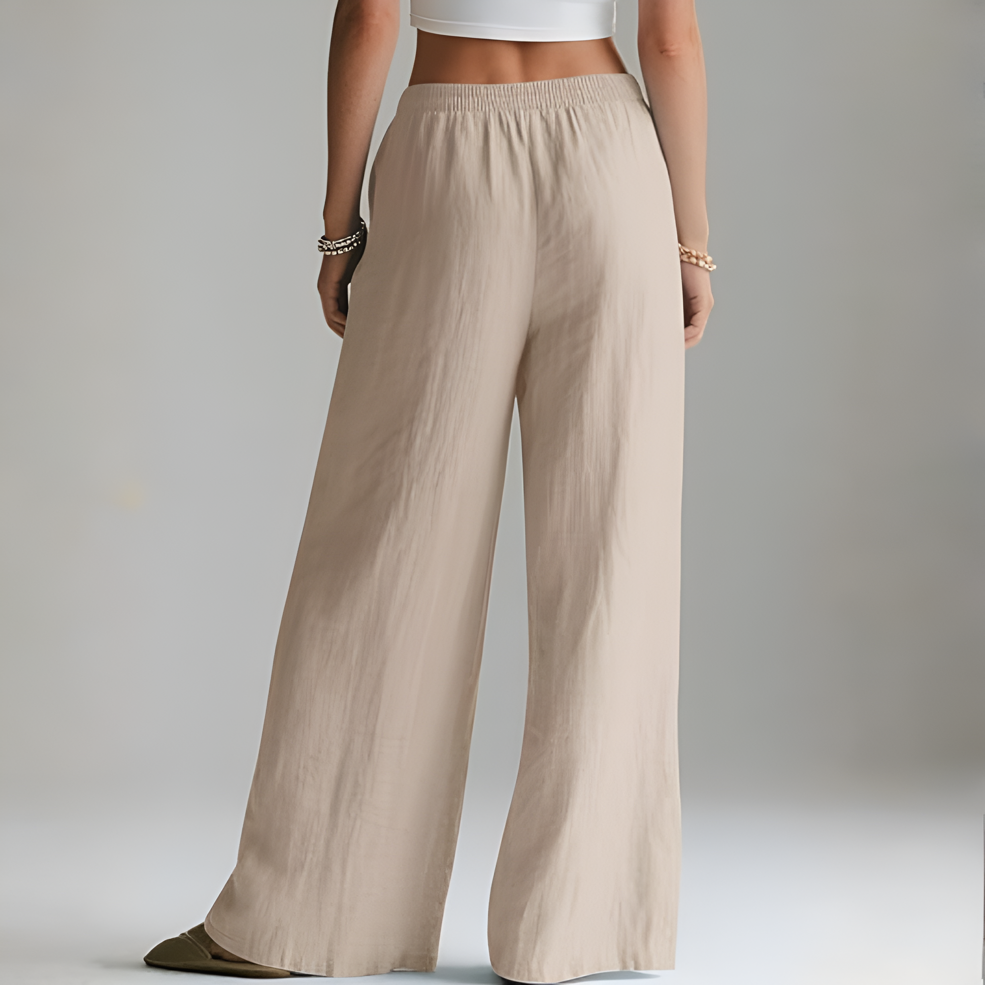 [Copy]High Waist Cropped Wide Pants