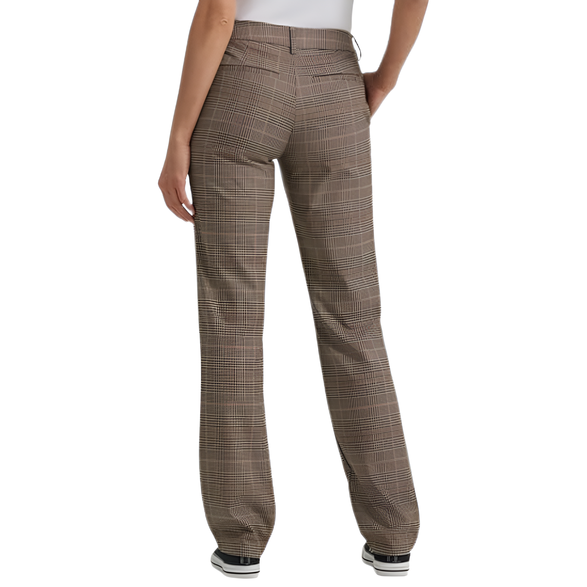 Comfortable Mid Rise Work Trousers For Women 