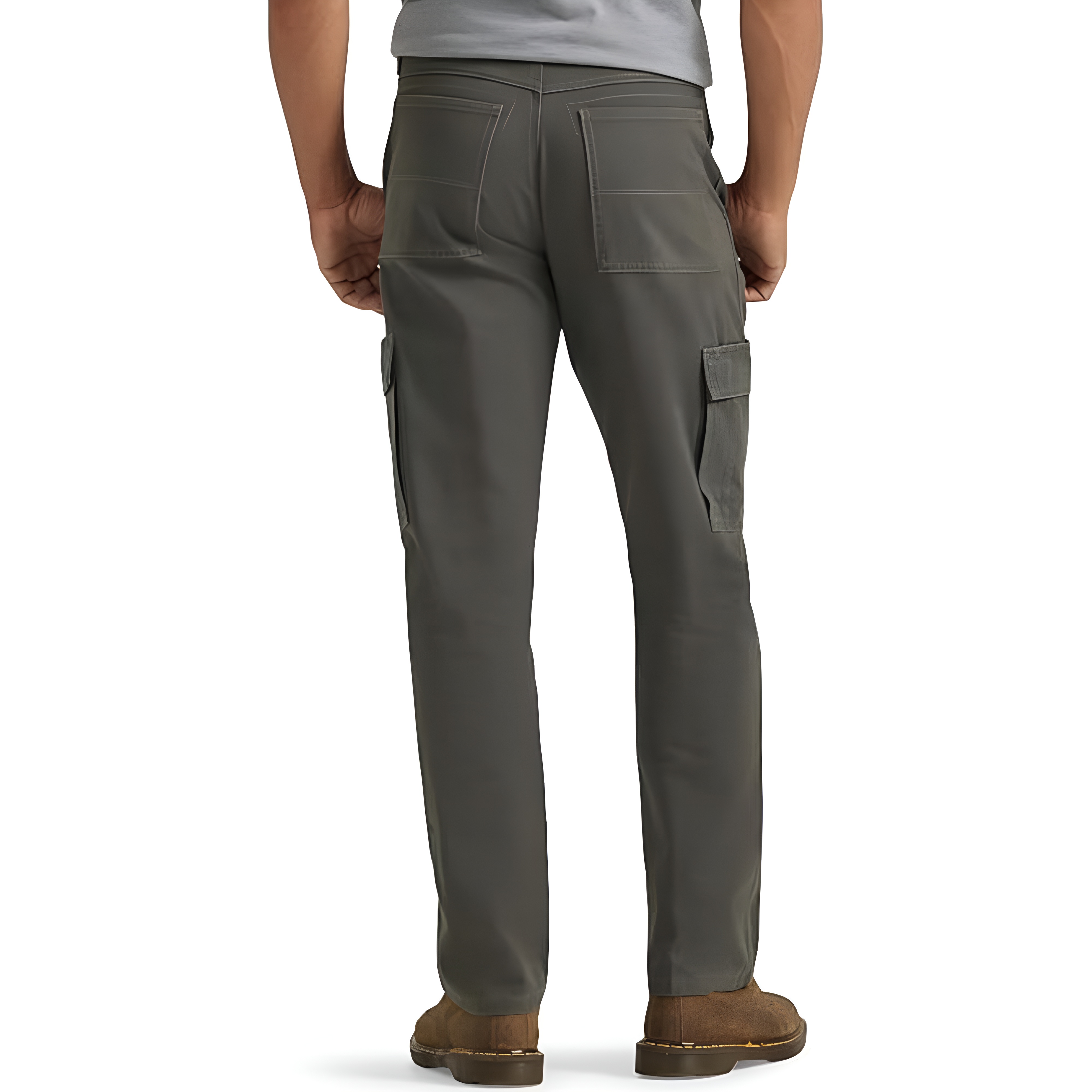 Utility Cargo Pants With Side Flap Pockets And Zipper Closure For Men