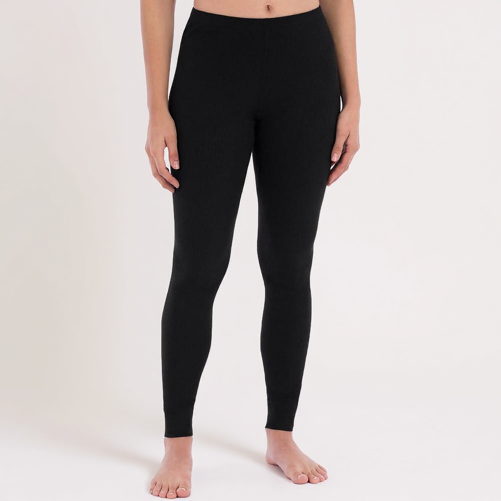 Women Micro Waffle Thermal Leggings
