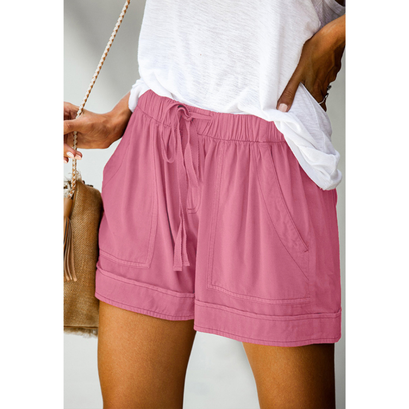 Solid High Waisted Strappy Loose Wide Summer Shorts-My Comfy PantSolid High Waisted Strappy Loose Wide Summer Shorts - Image 22