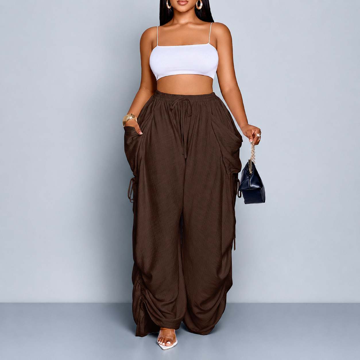 Casual Loose Fit Wide Pants For Women Everyday Wear