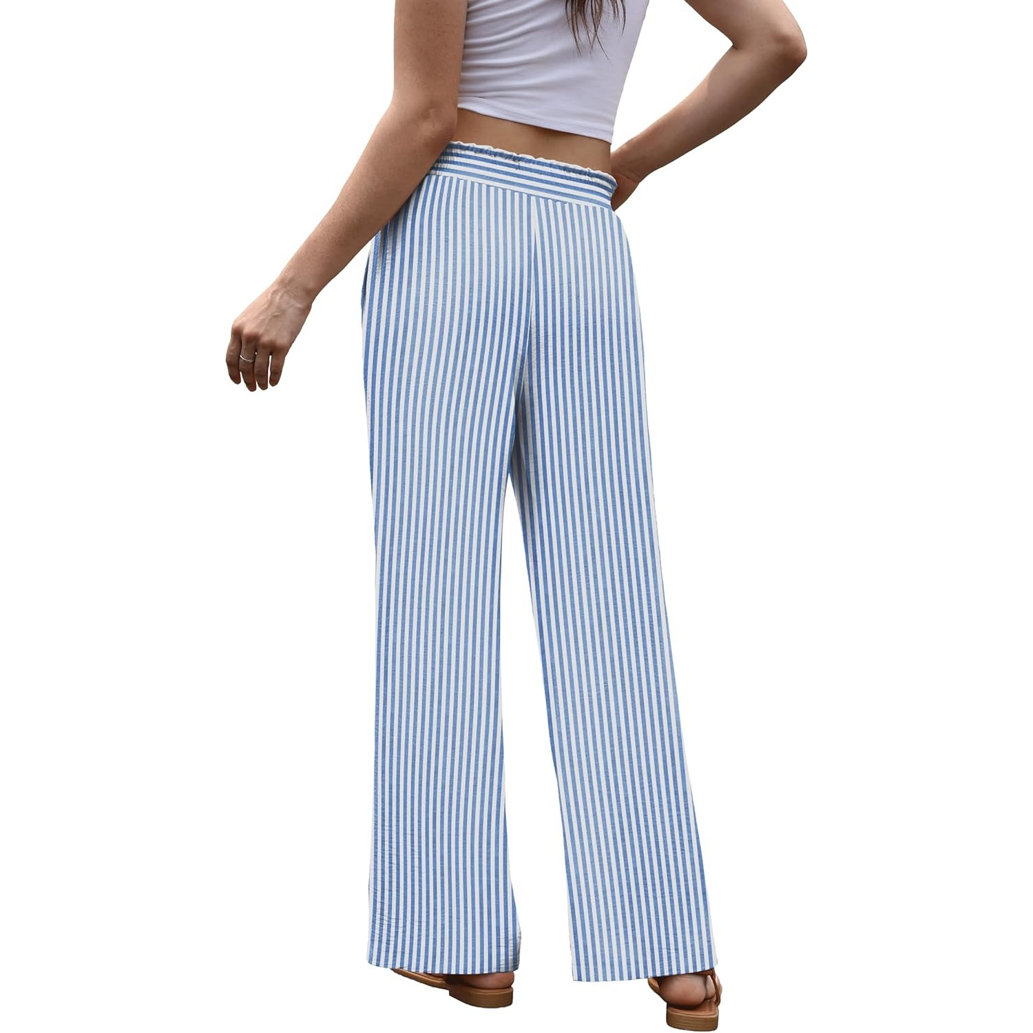 High Rise Flowy Palazzo Wide Pants Woman For Women