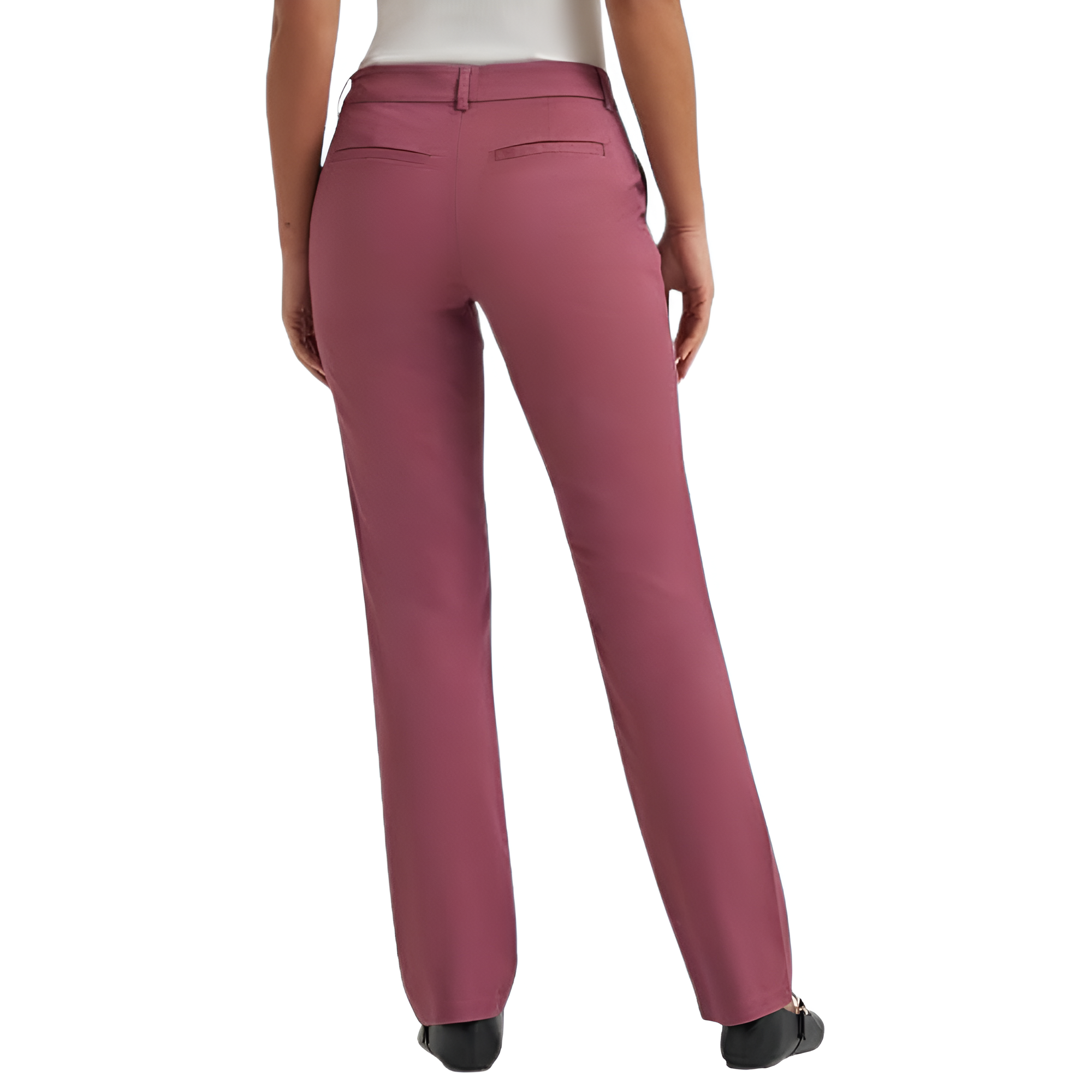 Comfortable Mid Rise Work Trousers For Women 