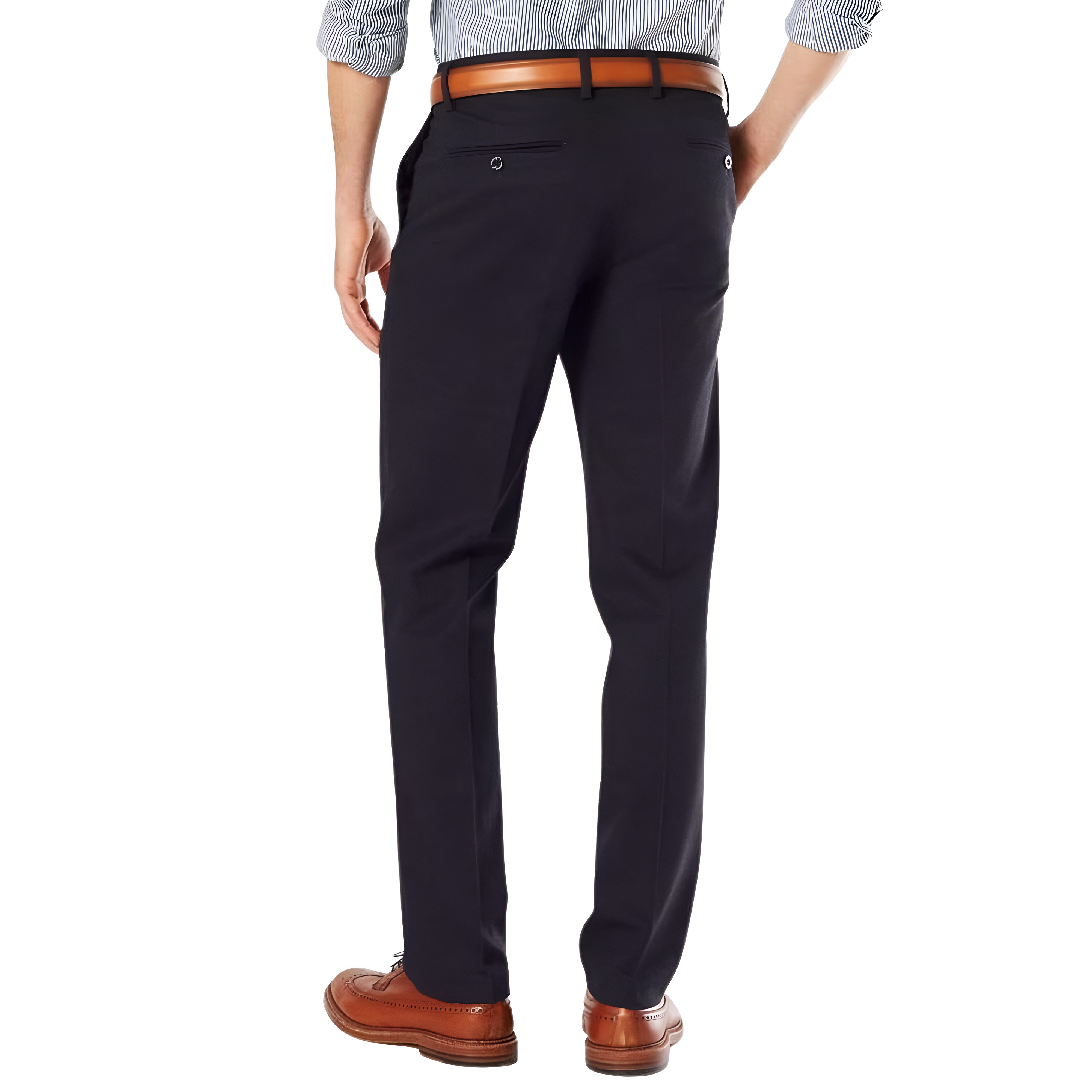Slim Fit Casual Pants With Flex Comfort And Zipper Closure For Men
