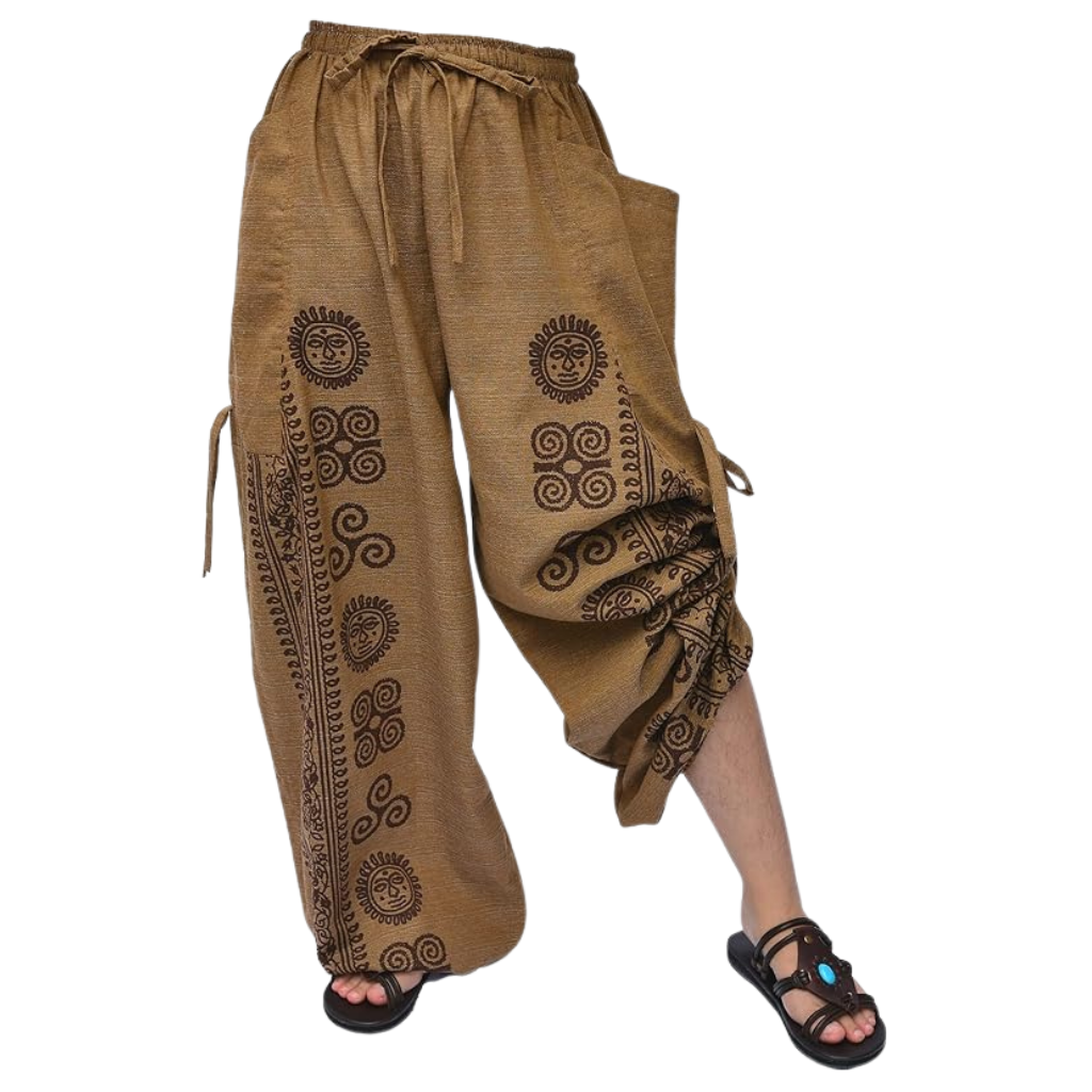 Casual Lounge Baggy Harem Yoga Pants With Adjustable Length And Pockets