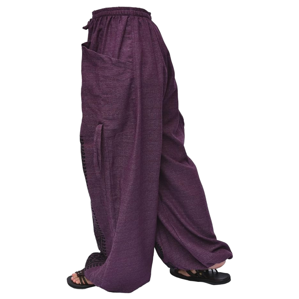 Casual Lounge Baggy Harem Yoga Pants With Adjustable Length And Pockets