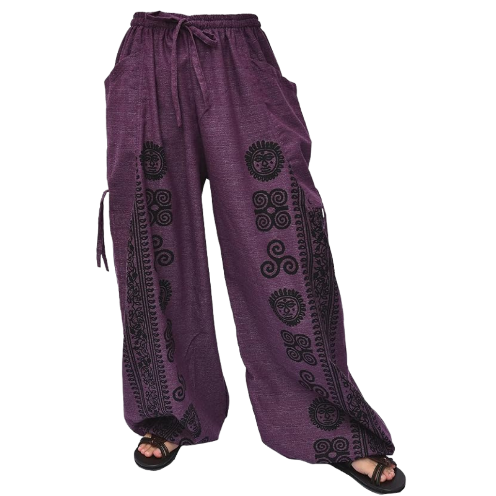 Casual Lounge Baggy Harem Yoga Pants With Adjustable Length And Pockets