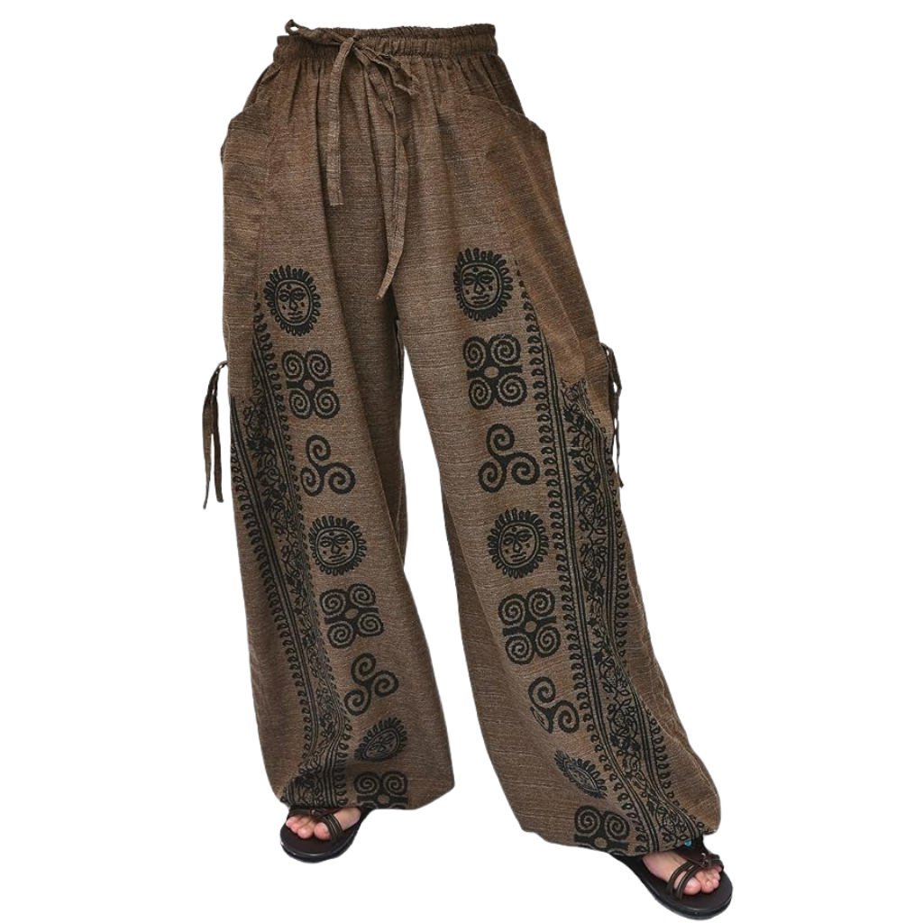 Casual Lounge Baggy Harem Yoga Pants With Adjustable Length And Pockets