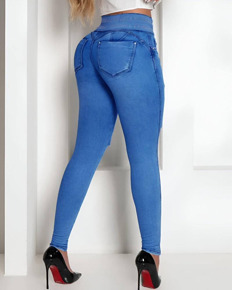 Ripped Slim Fit Jegging Style Jeans For Everyday Use-My Comfy Pant