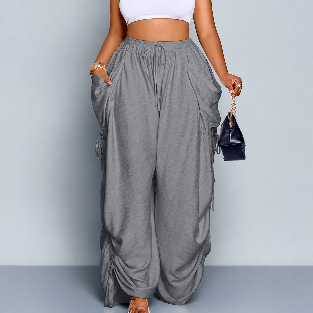 Casual Loose Fit Wide Pants For Women Everyday Wear