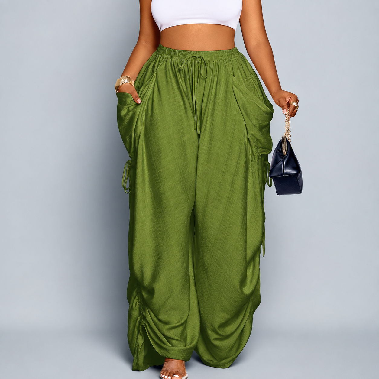 Casual Loose Fit Wide Pants For Women Everyday Wear