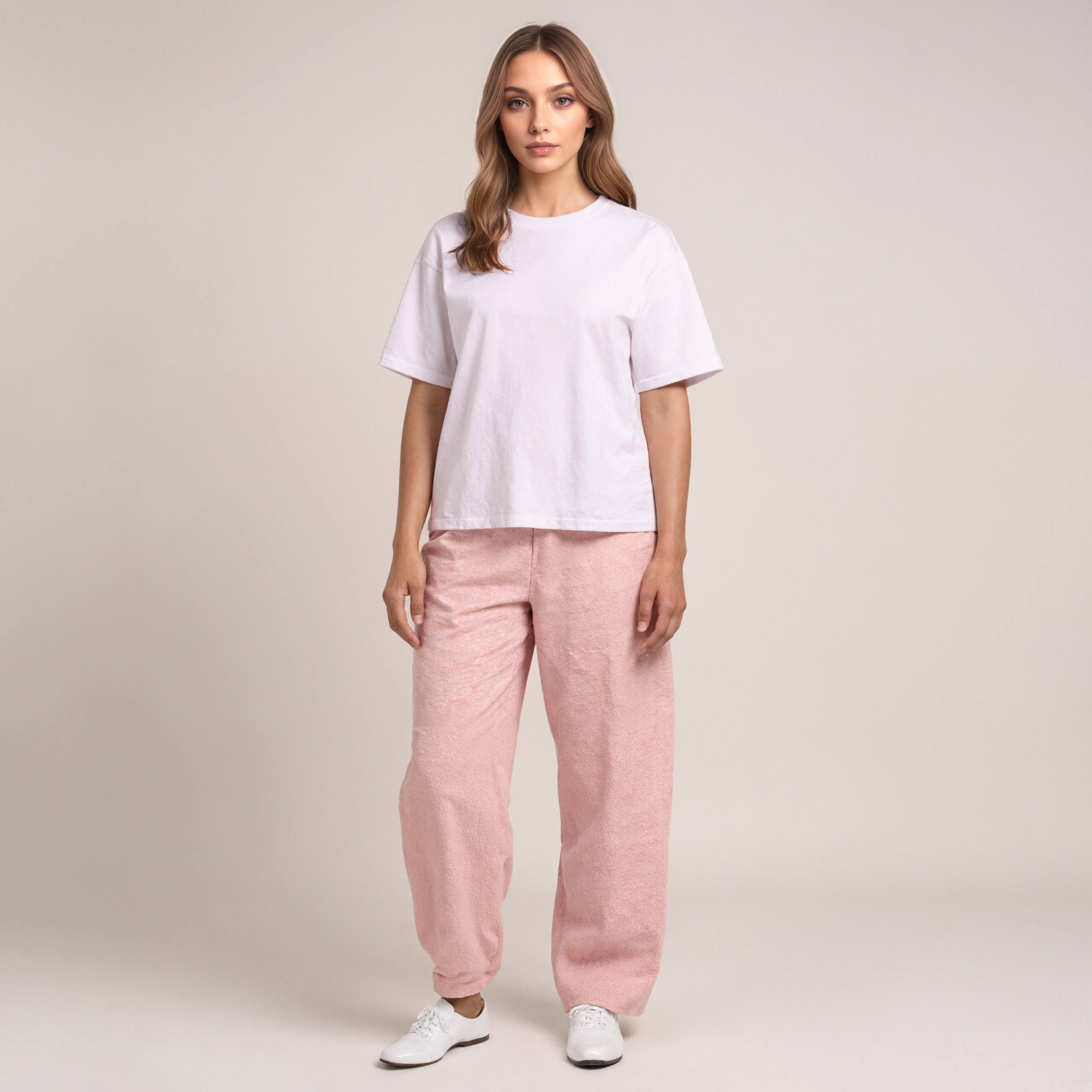 Casual Wide Leg Cotton PantsLoose Fit Cotton Wide Leg Pants - Image 1