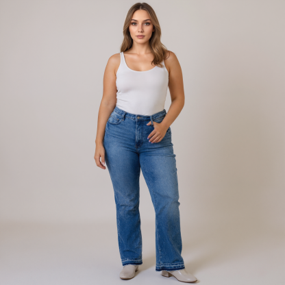 High Rise Bootcut Shaping Denim Jeans