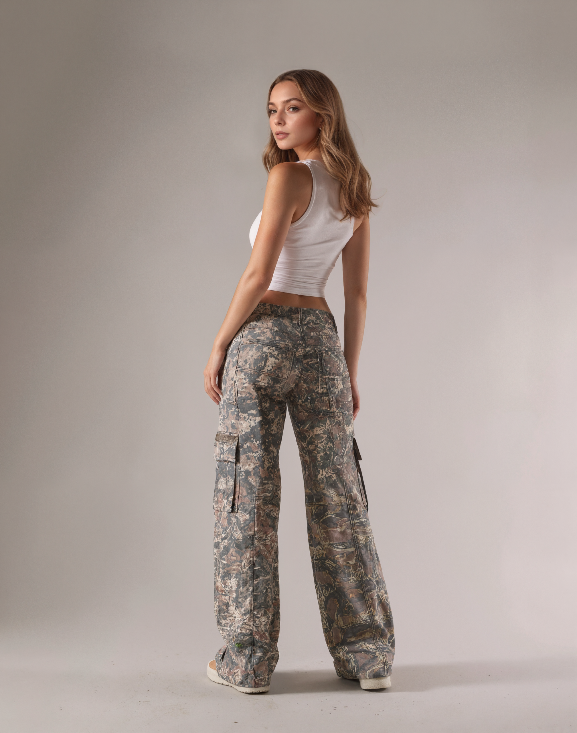 Military Camo Multi Pocket Cargo Pants