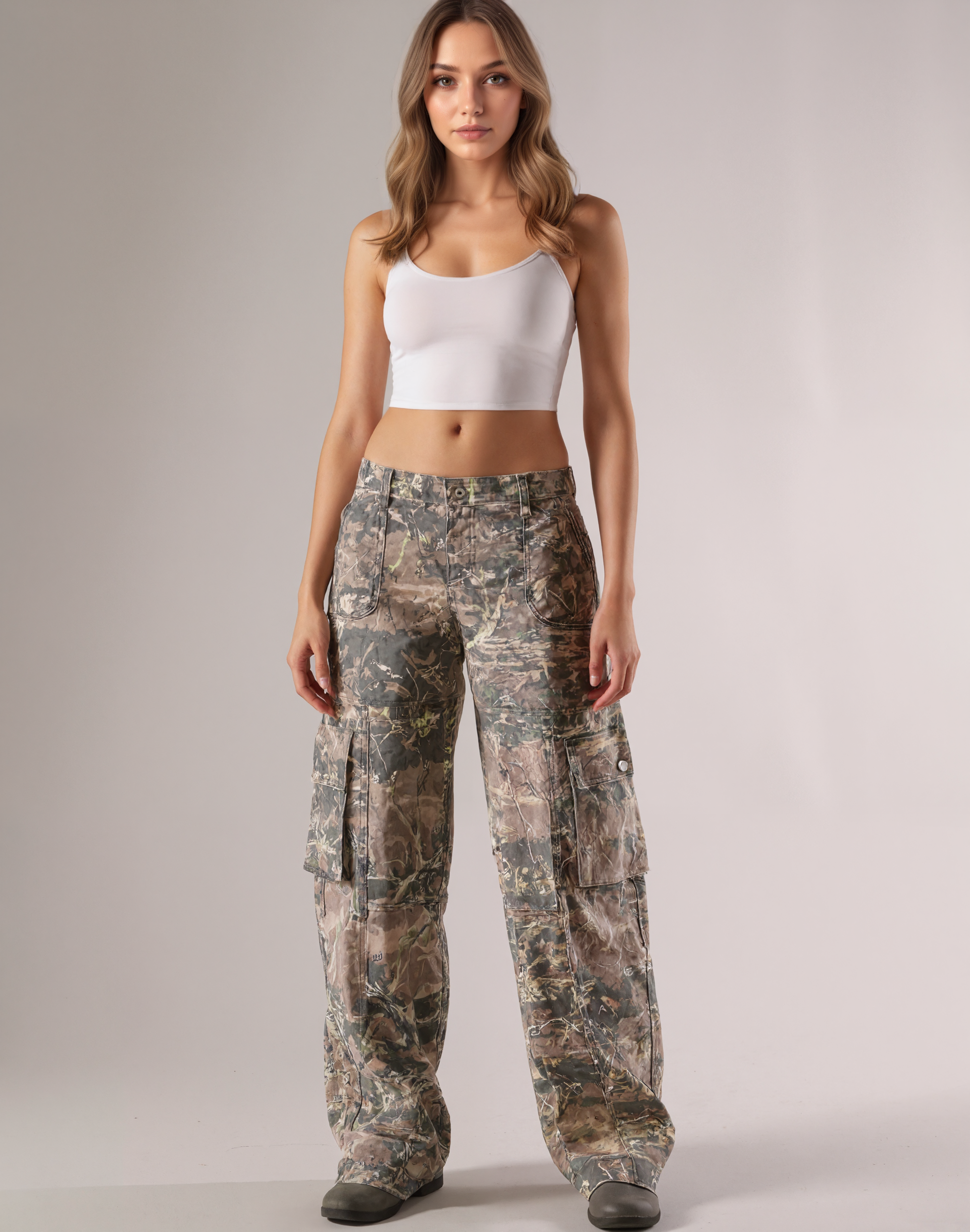 Military Camo Multi Pocket Cargo Pants