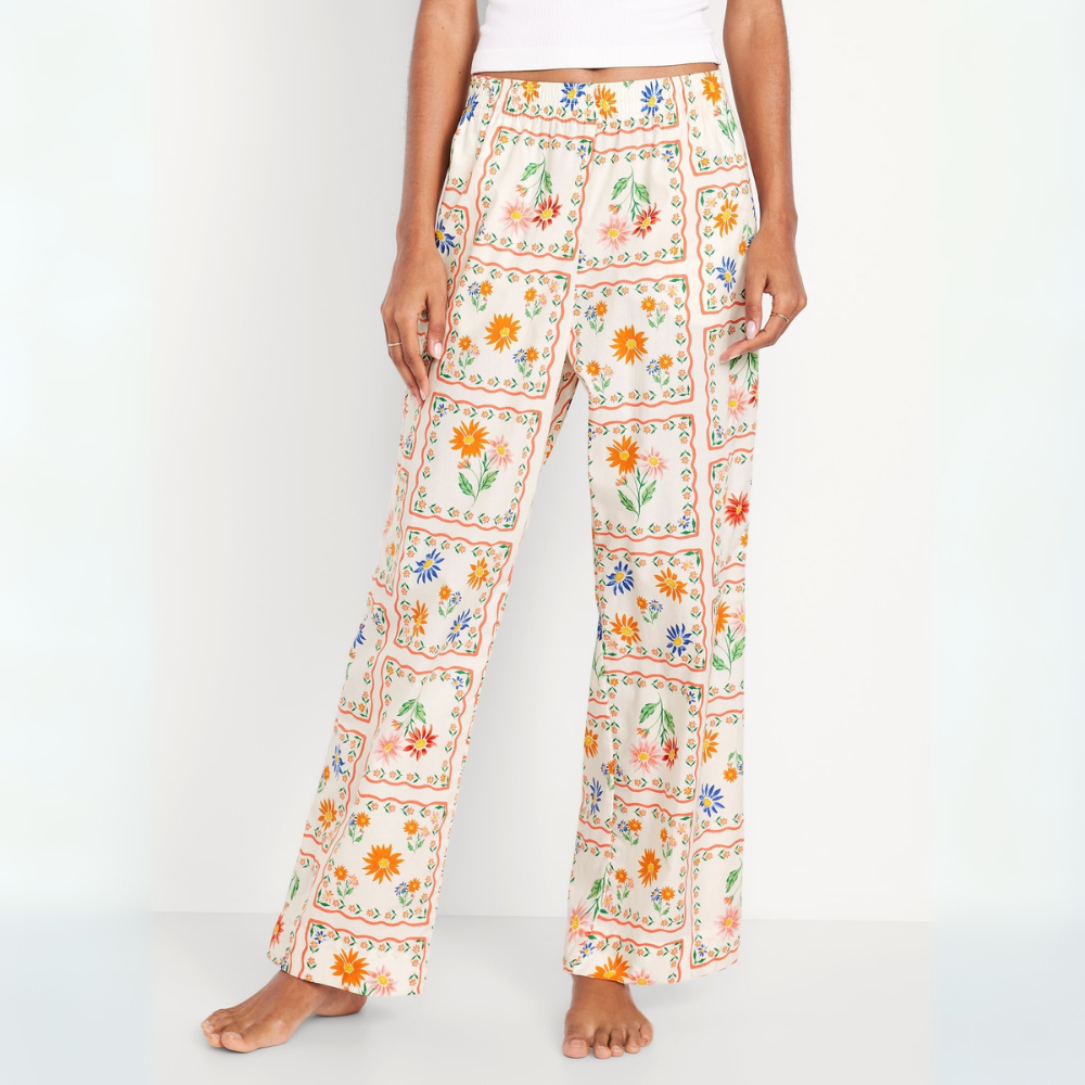 High Waisted Poplin Pajama Pant-My Comfy Pant