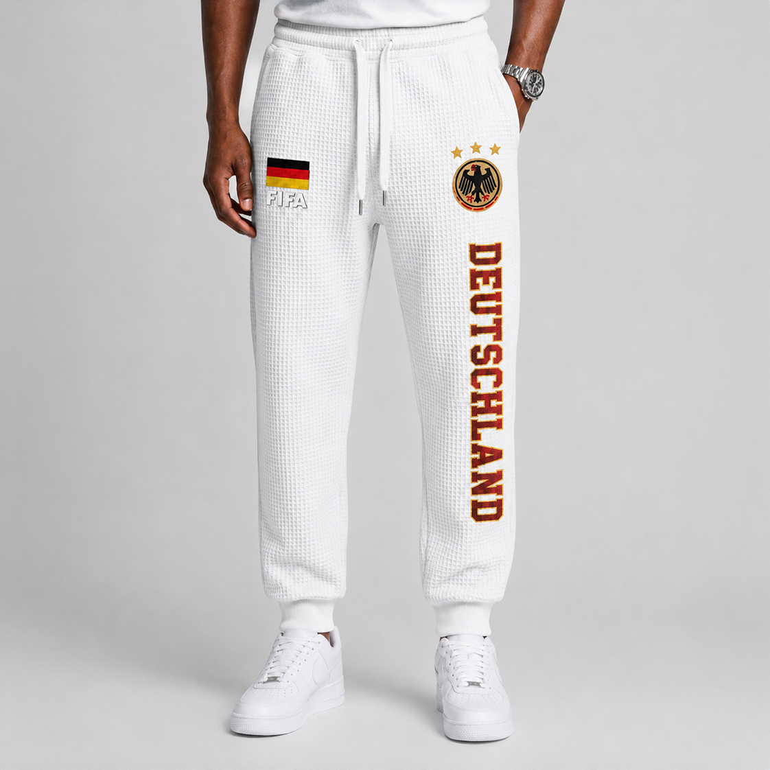 FIFA 2026 Germany Printed Waffle Football Fan Pants