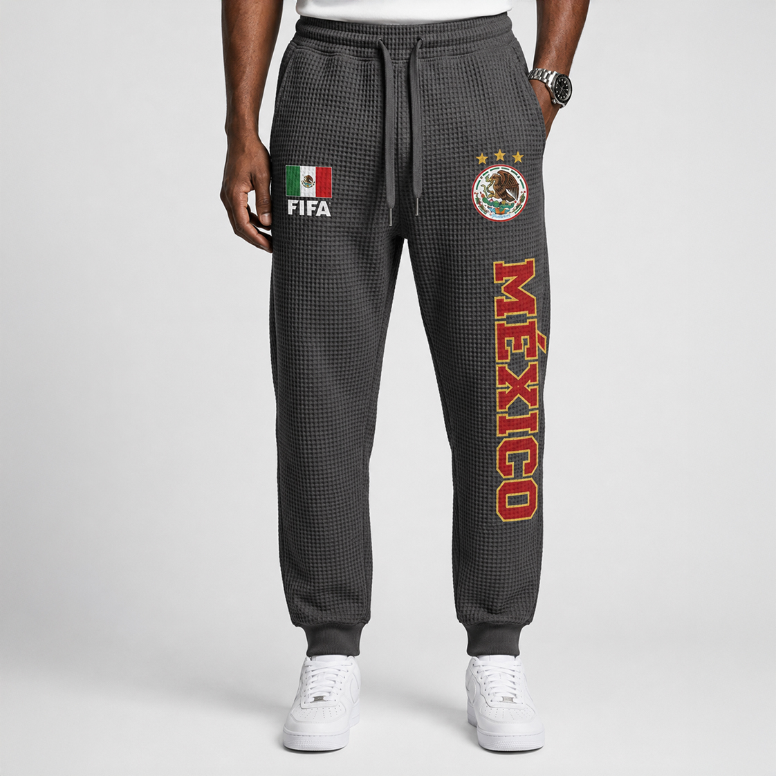 FIFA 2026 Mexico Printed Waffle Football Fan Pants