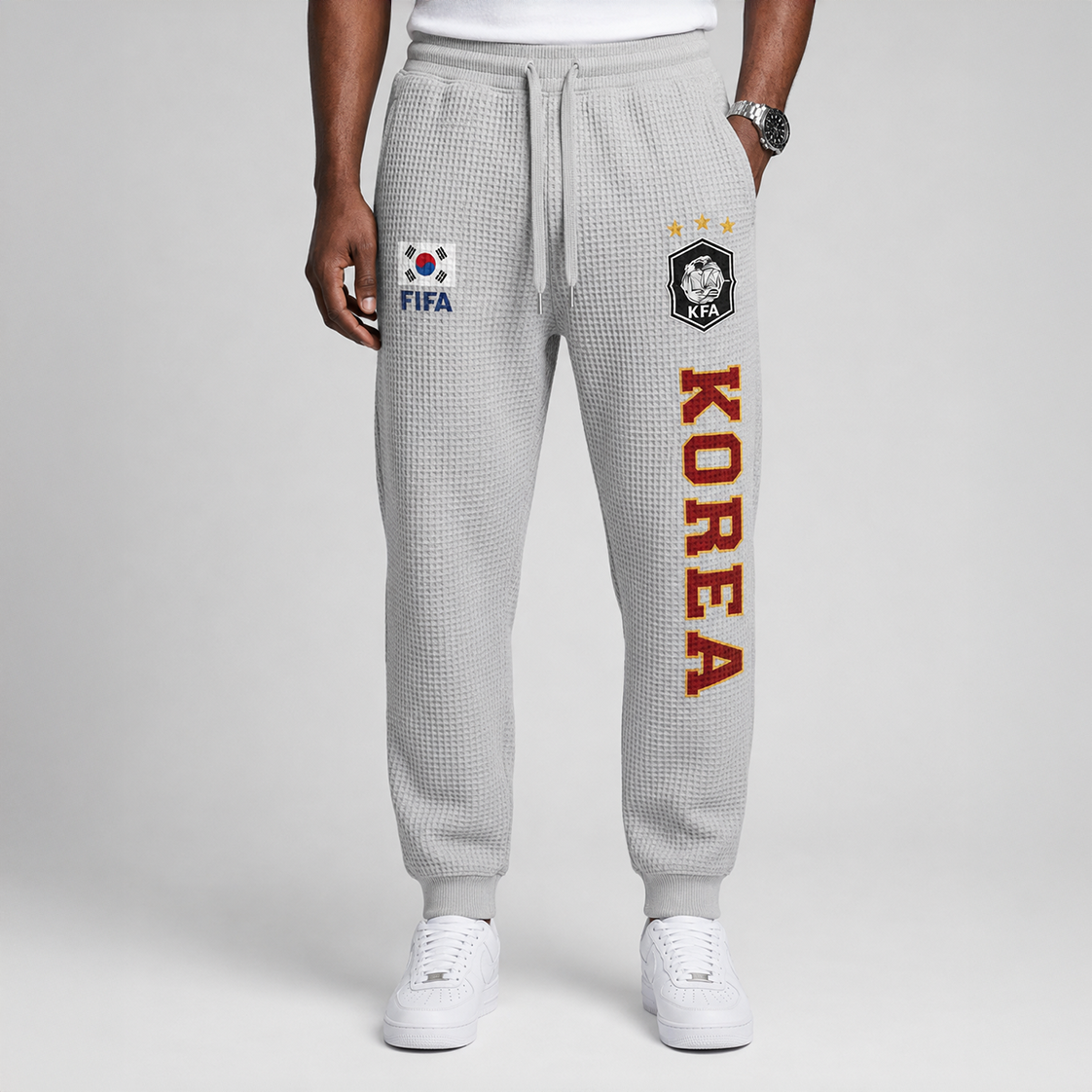 FIFA 2026 South Korea Printed Waffle Football Fan Pants