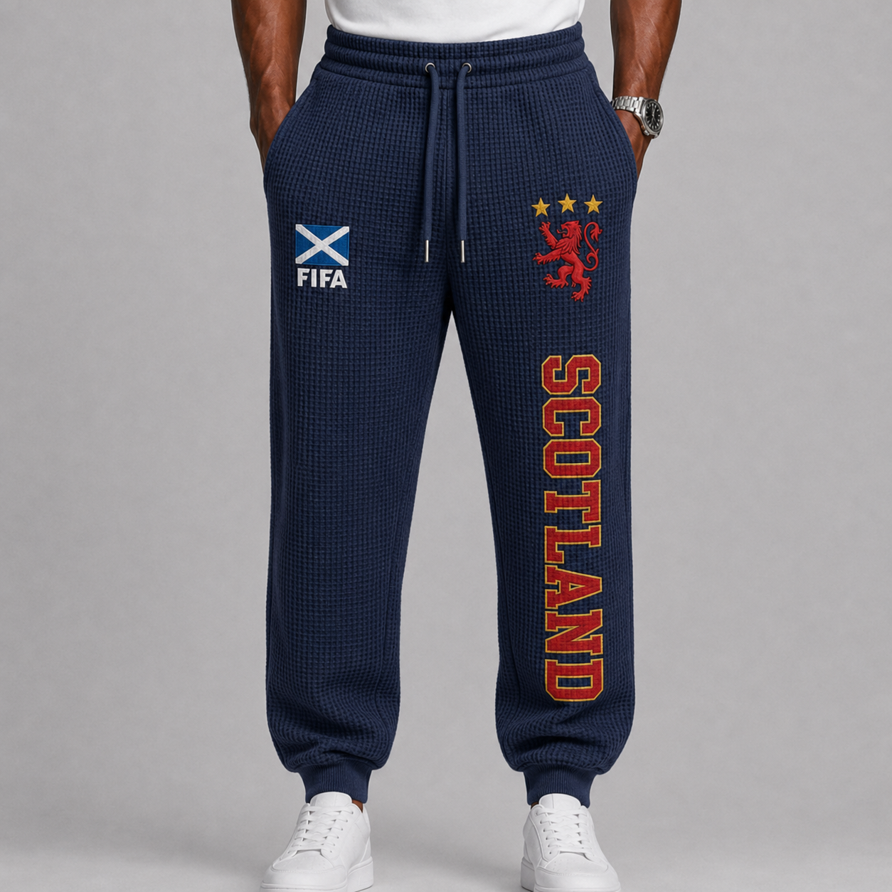FIFA 2026 Scotland Printed Waffle Football Fan Pants