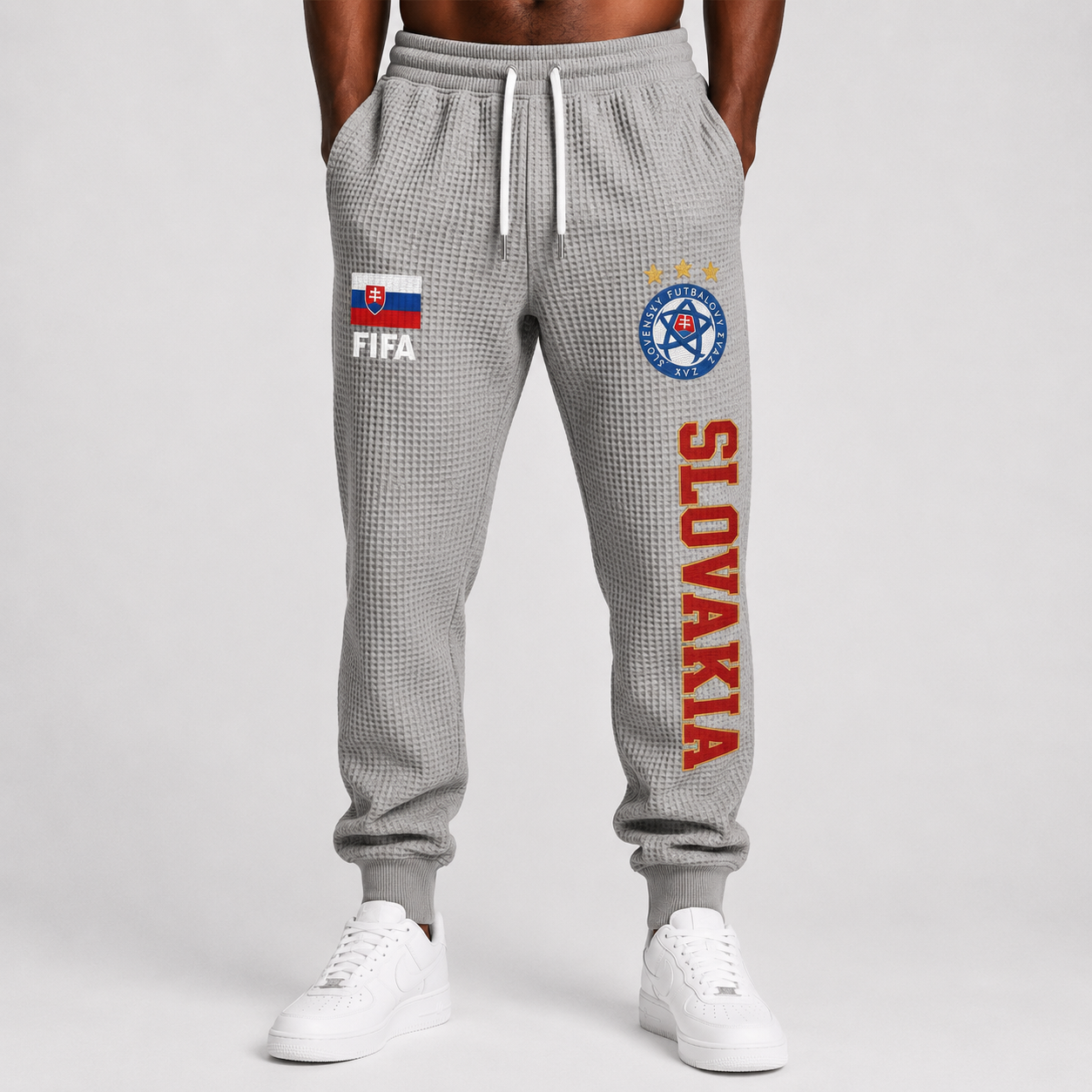 FIFA 2026 Slovakia Printed Waffle Football Fan Pants
