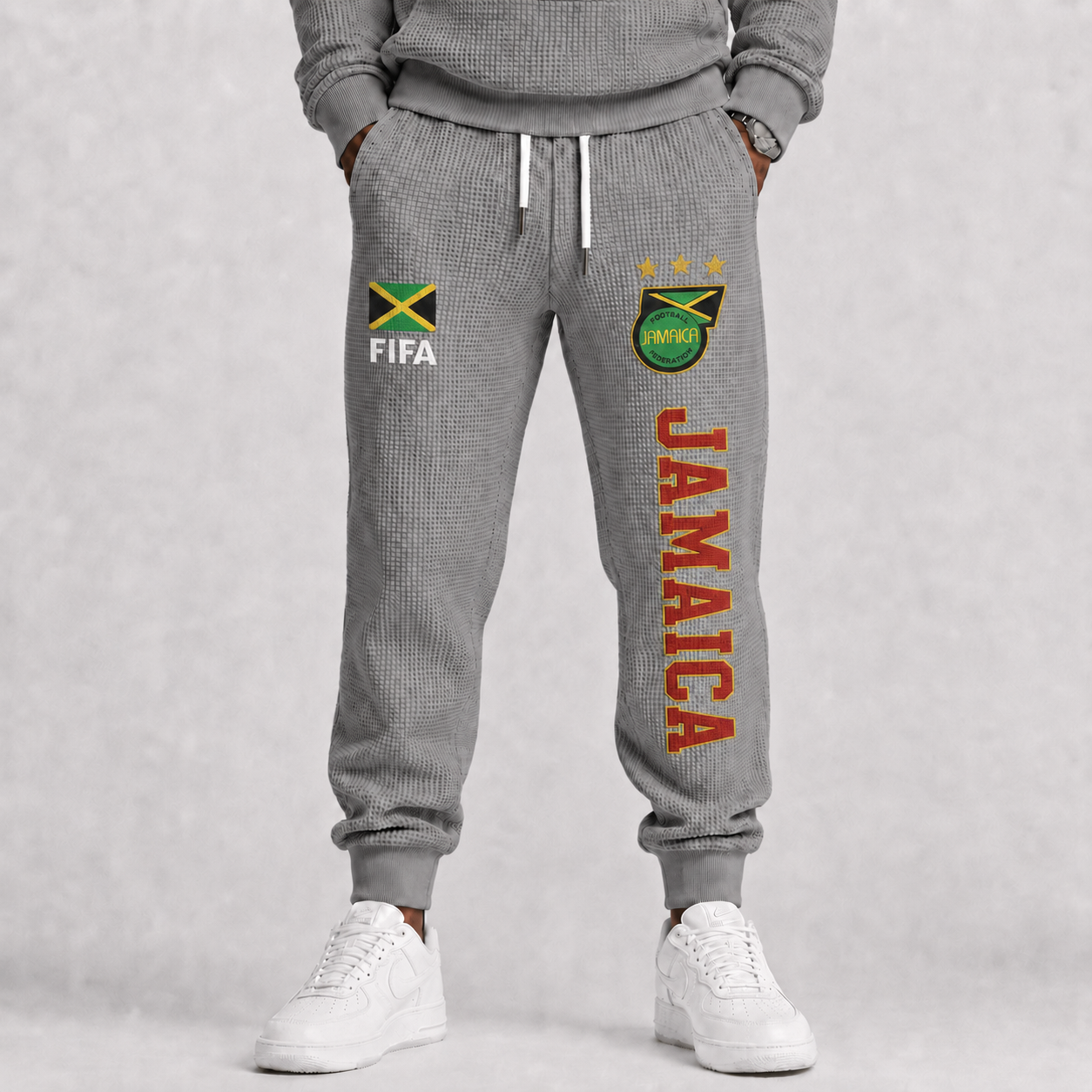 FIFA 2026 Jamaica Printed Waffle Football Fan Pants