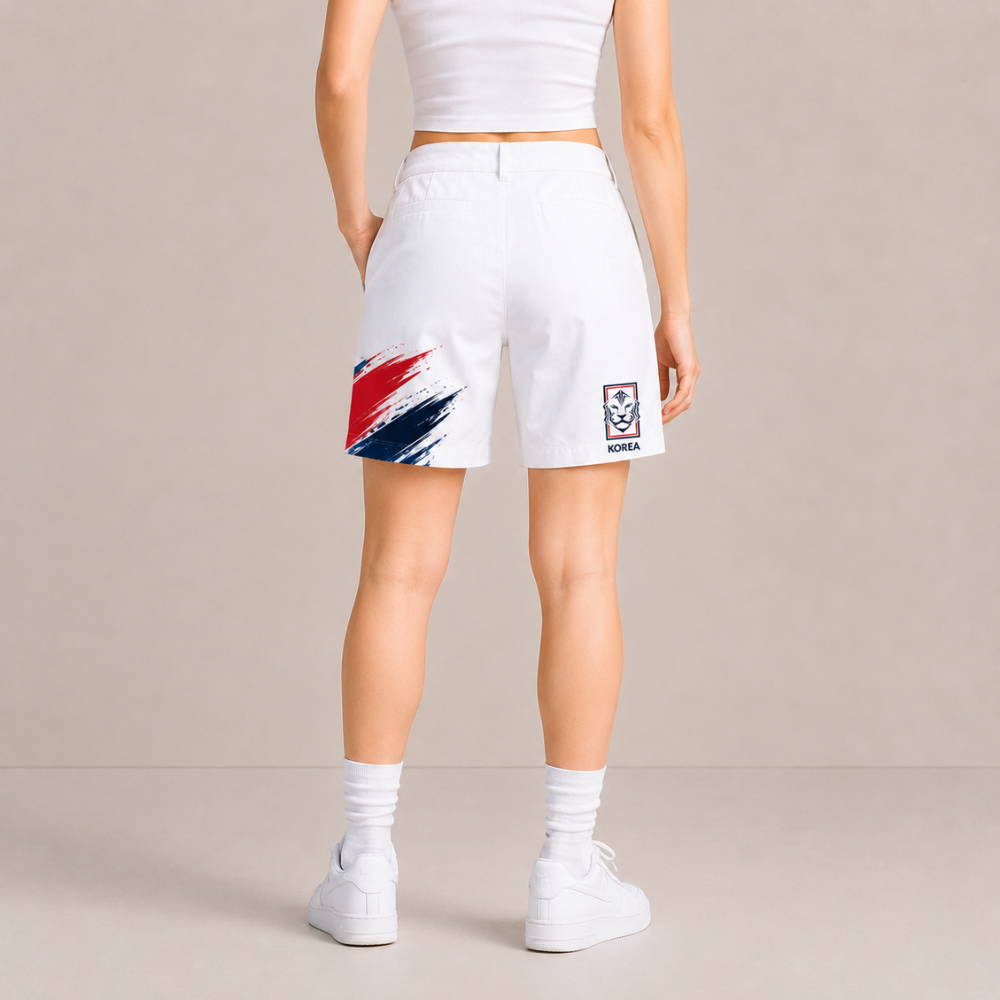 World Cup 2026 South Korea Football Fan Printed Twill Shorts